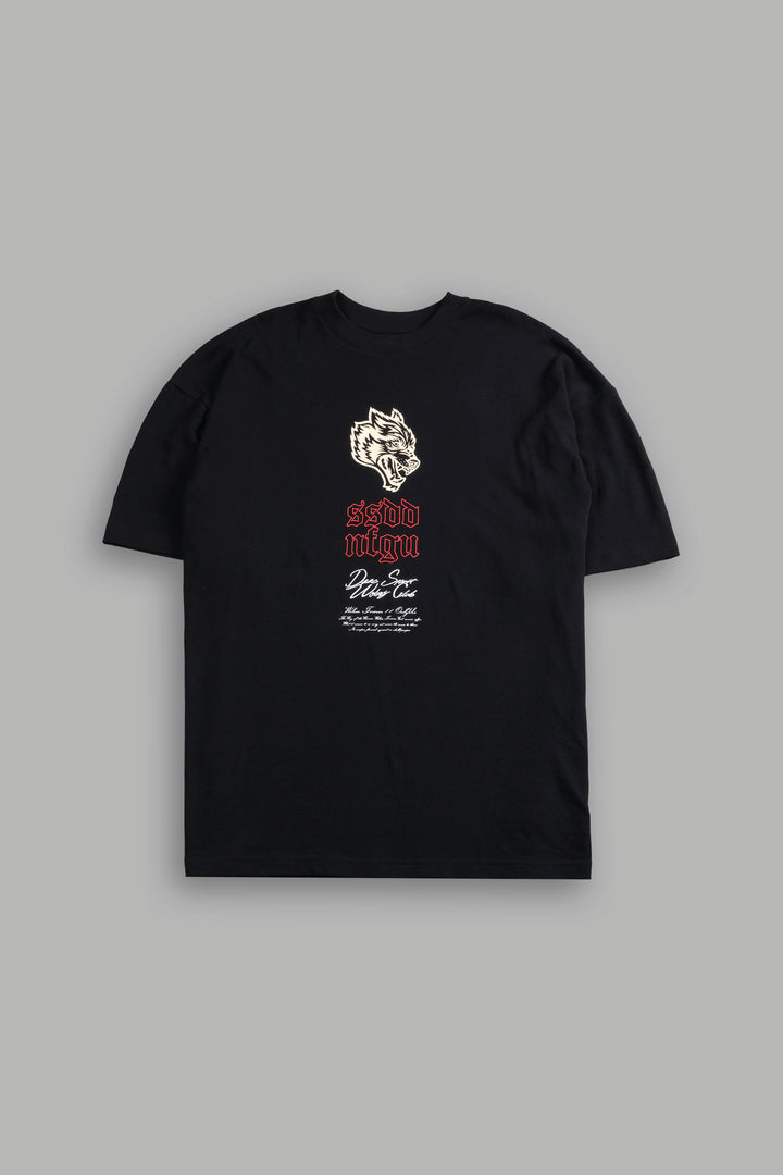 Reaper Blossom "Premium" Oversized Tee in Black