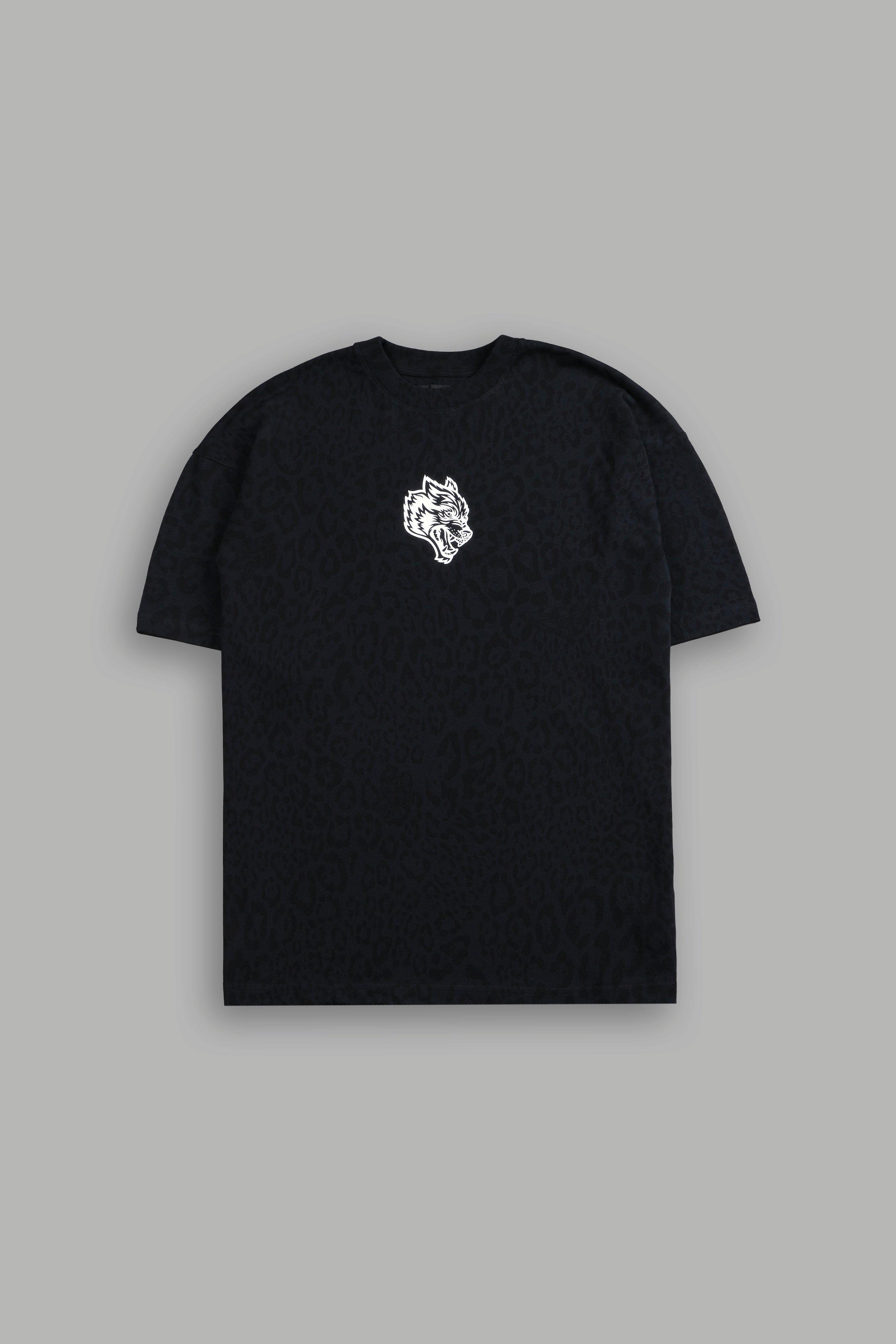 Big Wolf Loyalty "Premium" Oversized Tee in Charcoal Leopard