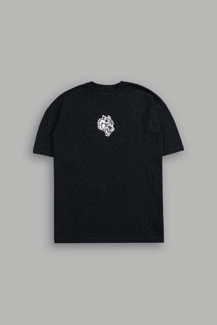 Big Wolf Loyalty "Premium" Oversized Tee in Charcoal Leopard