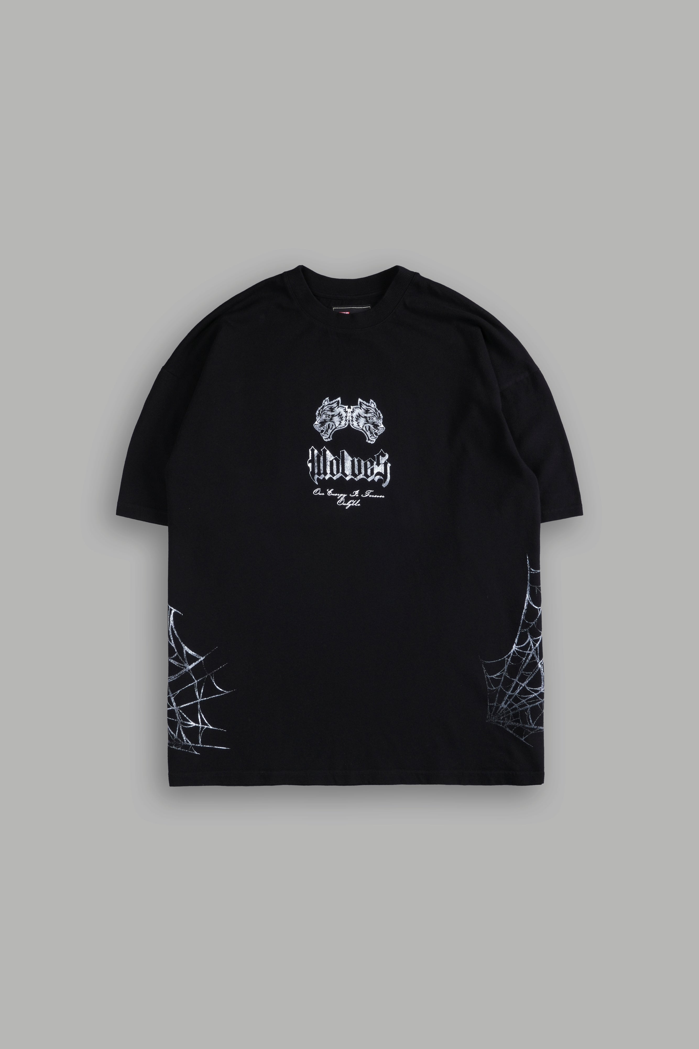 Blackcat "Side By Side" Series Oversized Tee in Black