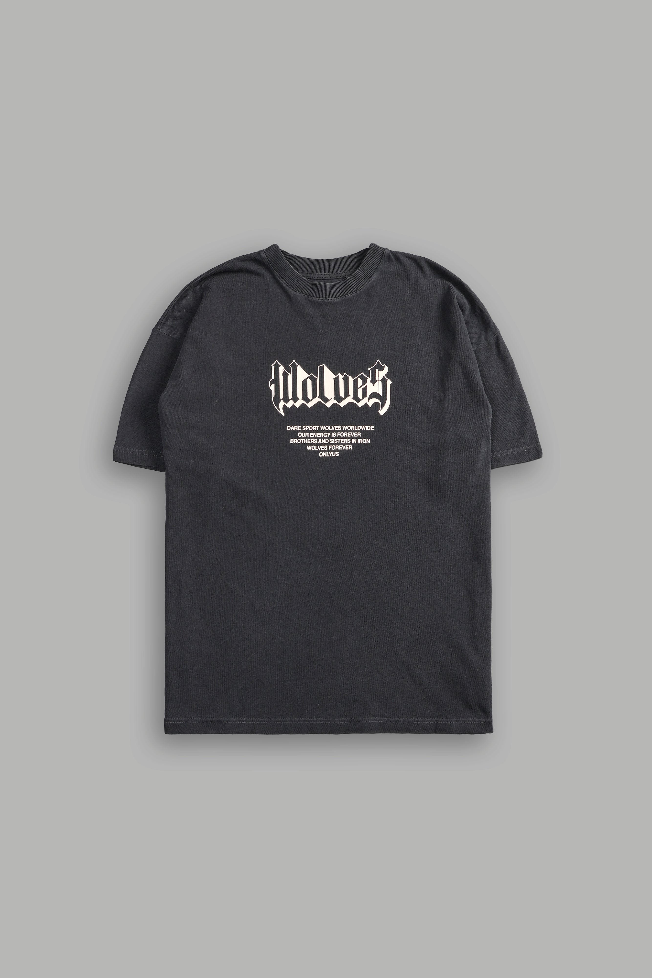 Never Back Down "Pump Cover" Tee in Wolf Gray