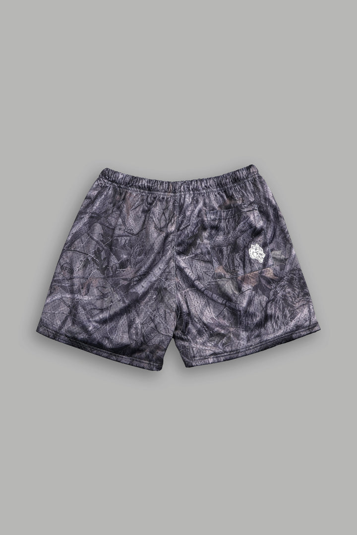 Stick Together Mesh Shorts in Driftwood Wolf Forest Camo