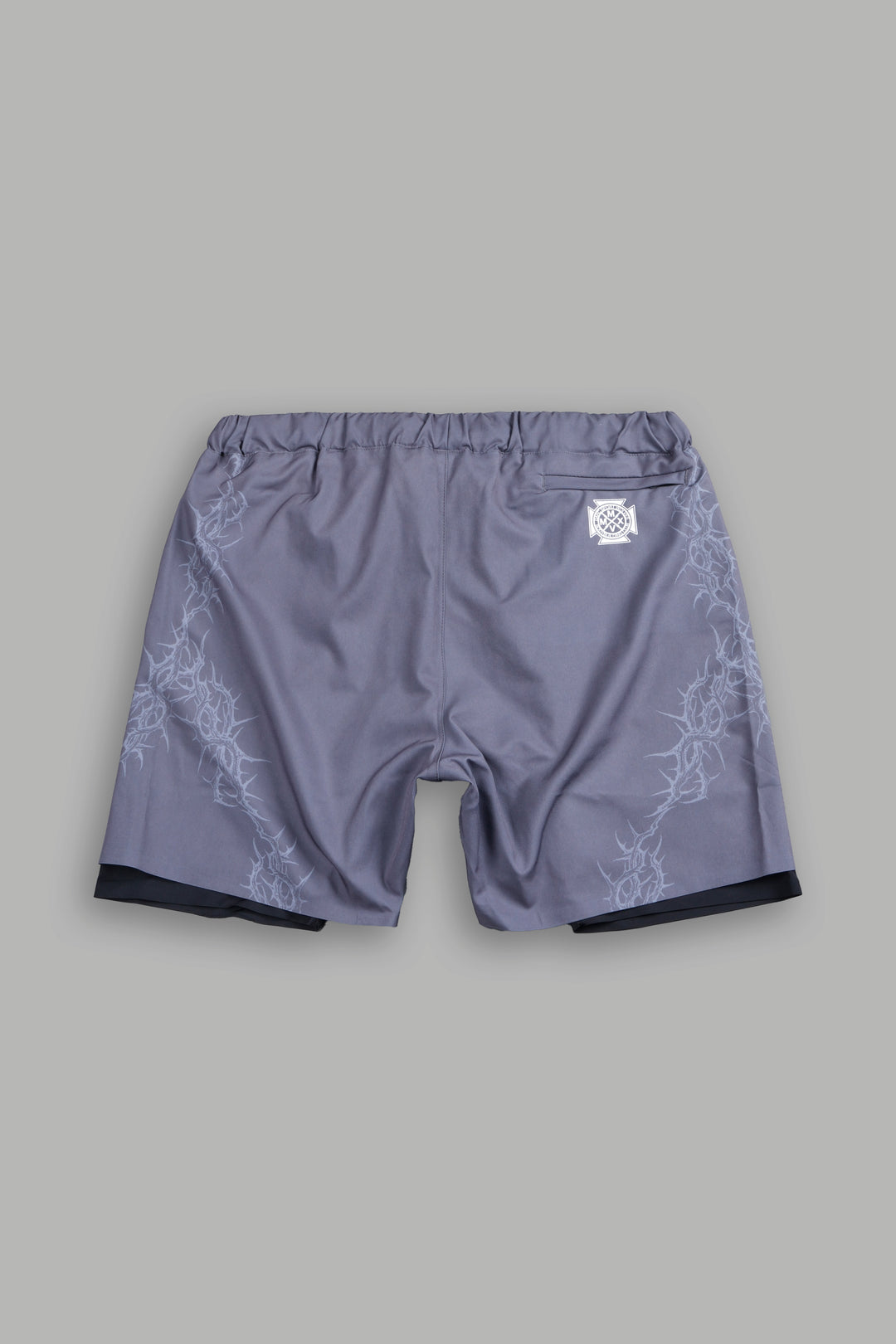 Exo Thorns Compression Shorts In Slate Gray
