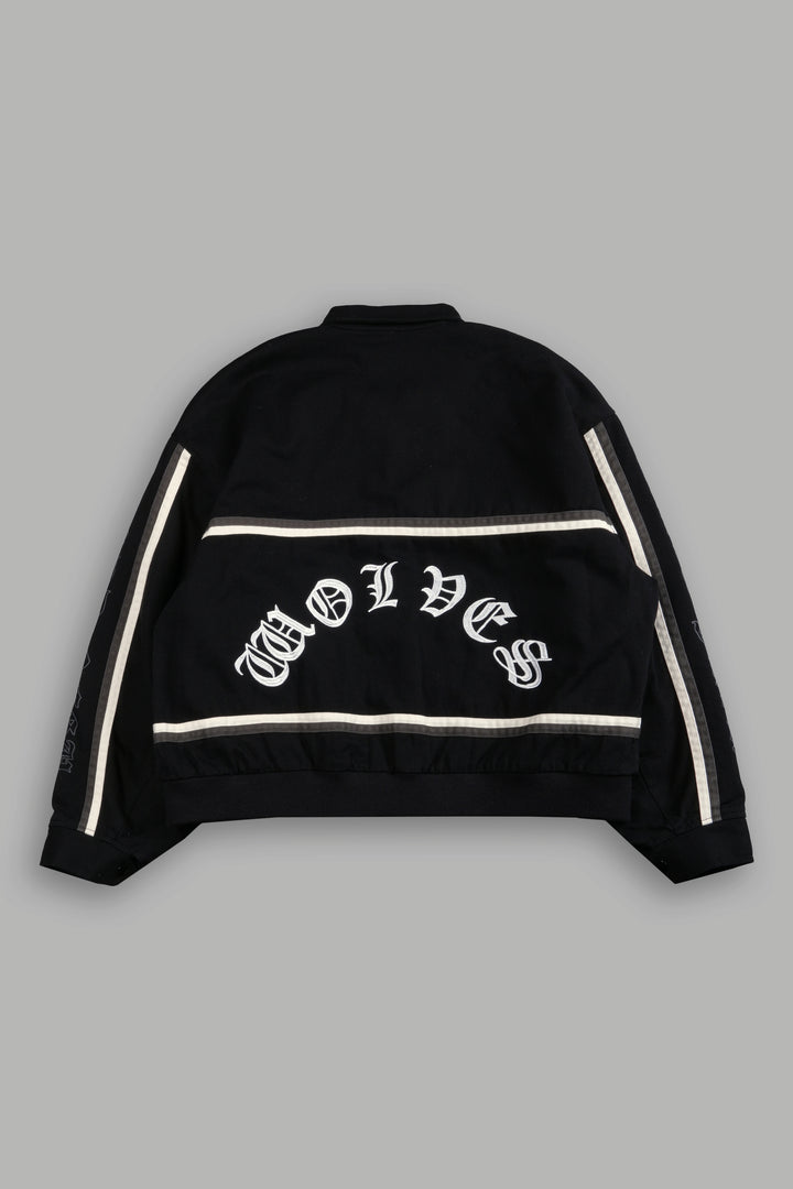 Wolves Club Chopper Big Moe Jacket in Black/Cream/Wolf Gray