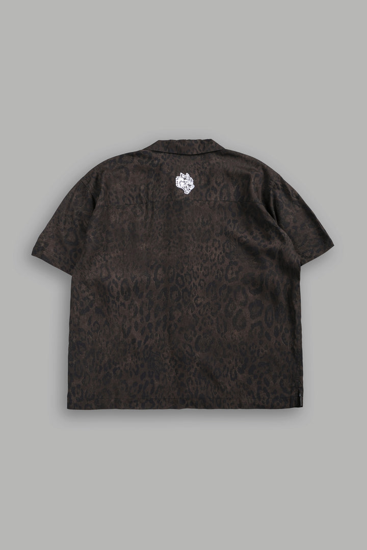Chopper Romero Mid Length Button Up V2 in Darc Brown Leopard