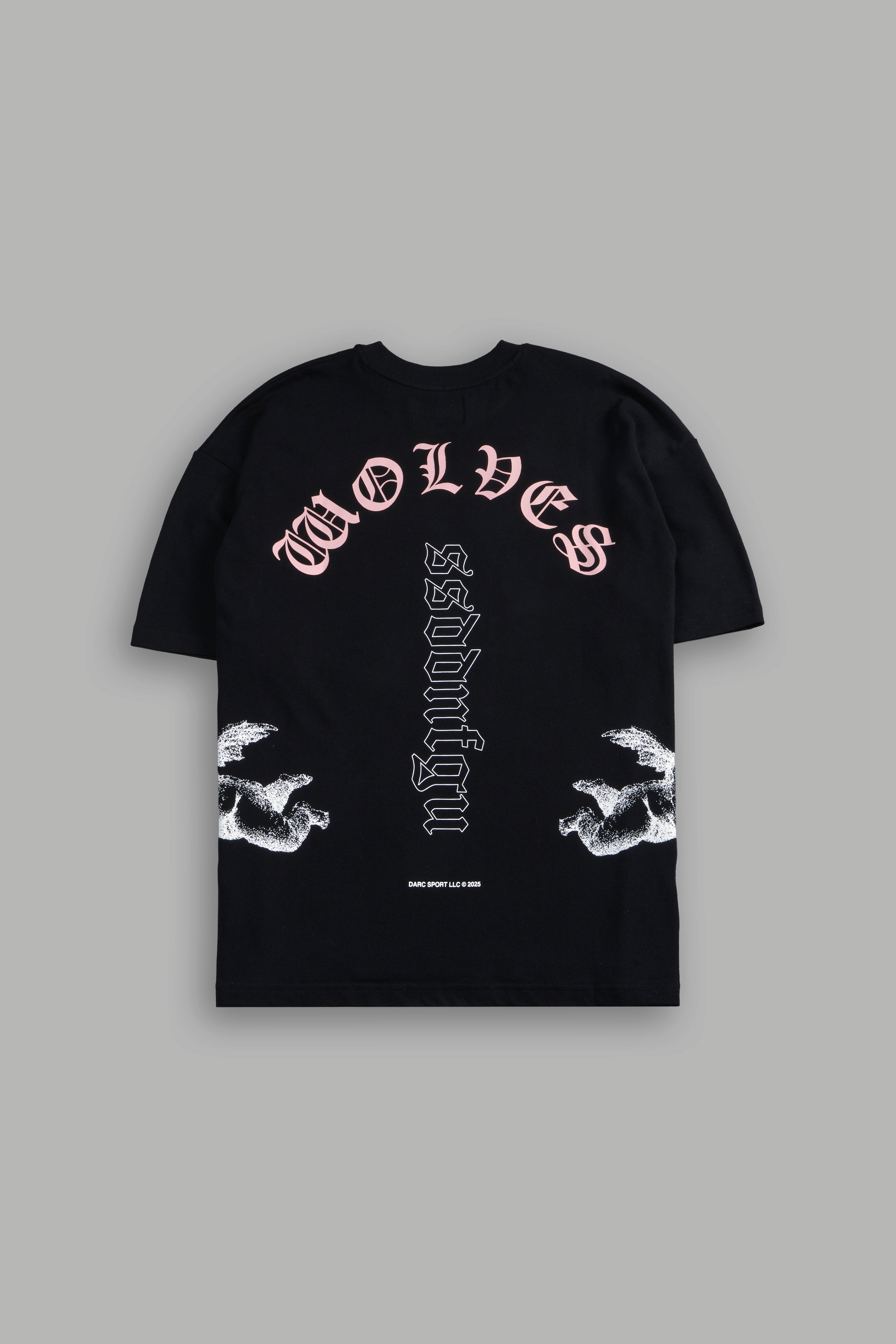 Won't Give Up "Premium" Oversized Tee in Black