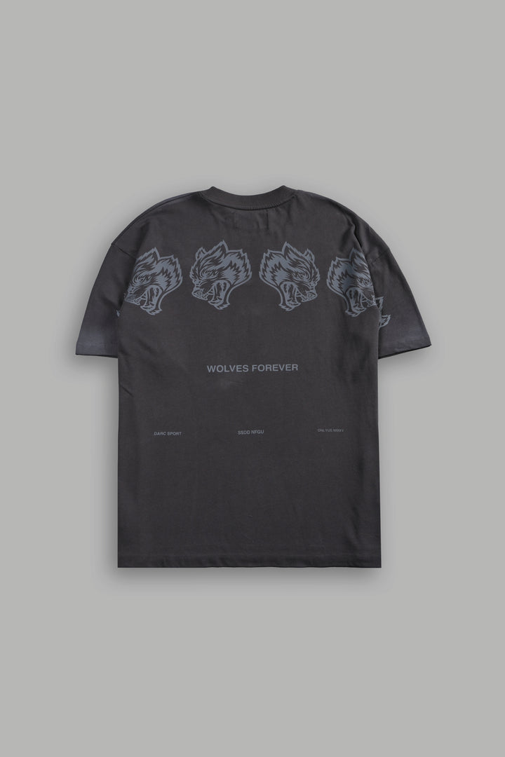 Wolves Have Your Back Unisex "Premium" Oversized Tee in Wolf Gray Drift Wash