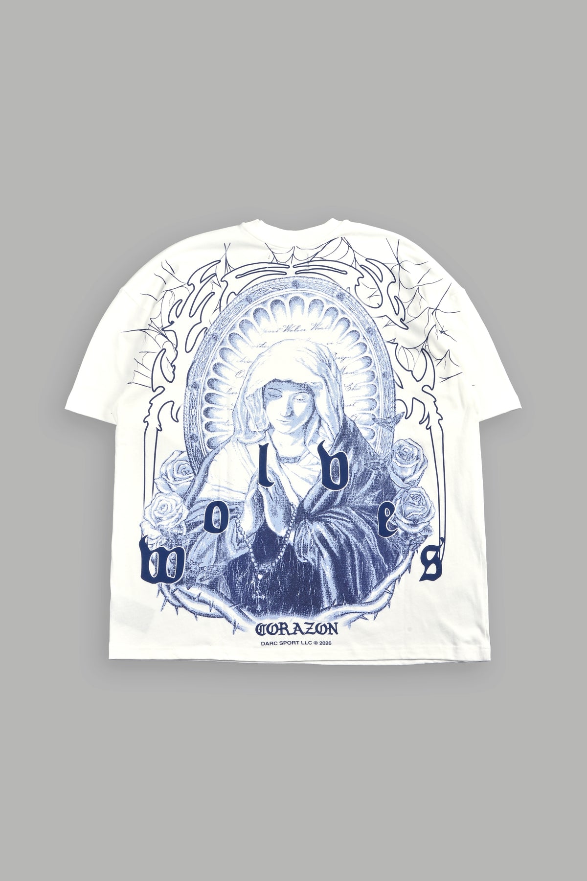 Sacred Lady Premium Oversized Tee In Cream