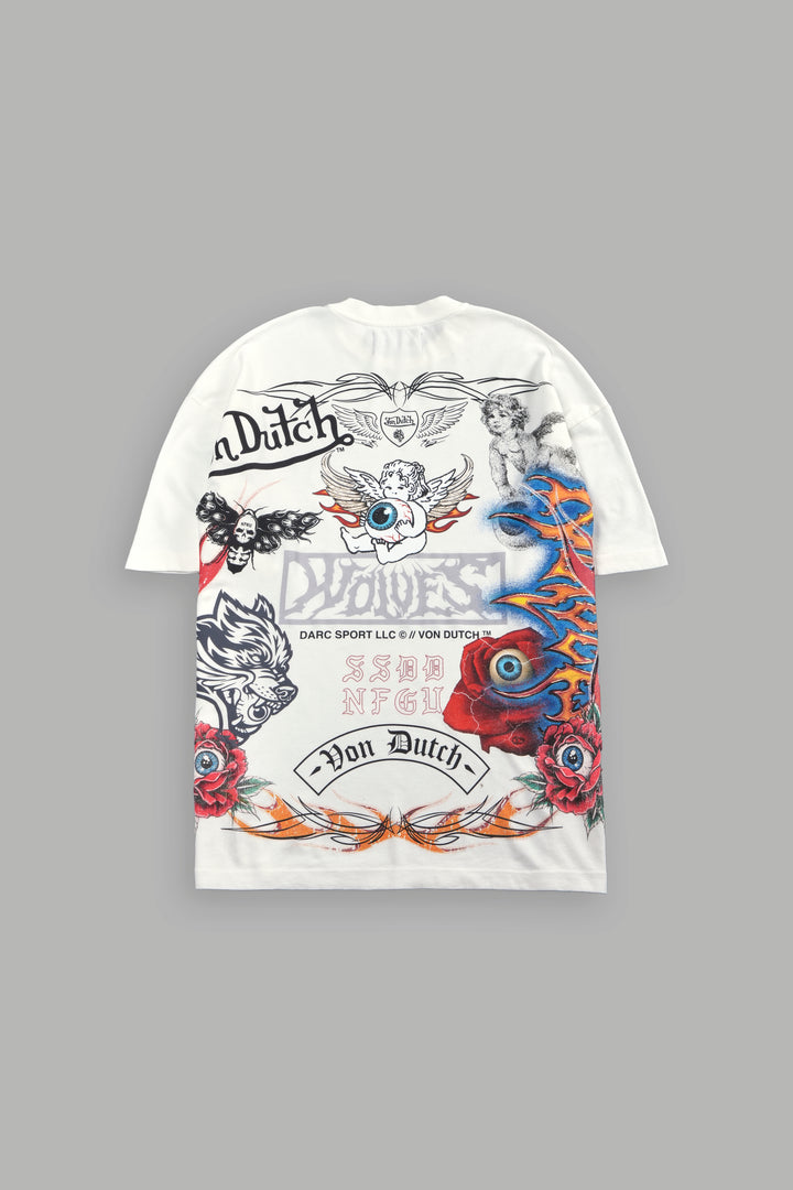 Kulture Klash Premium Oversized Tee in Cream