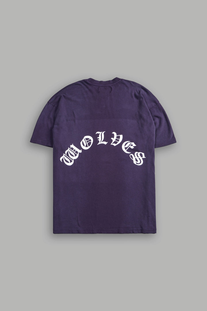 Chrome Wolf "Premium" Oversized Tee in Phantom Purple Inverted Sun Fade