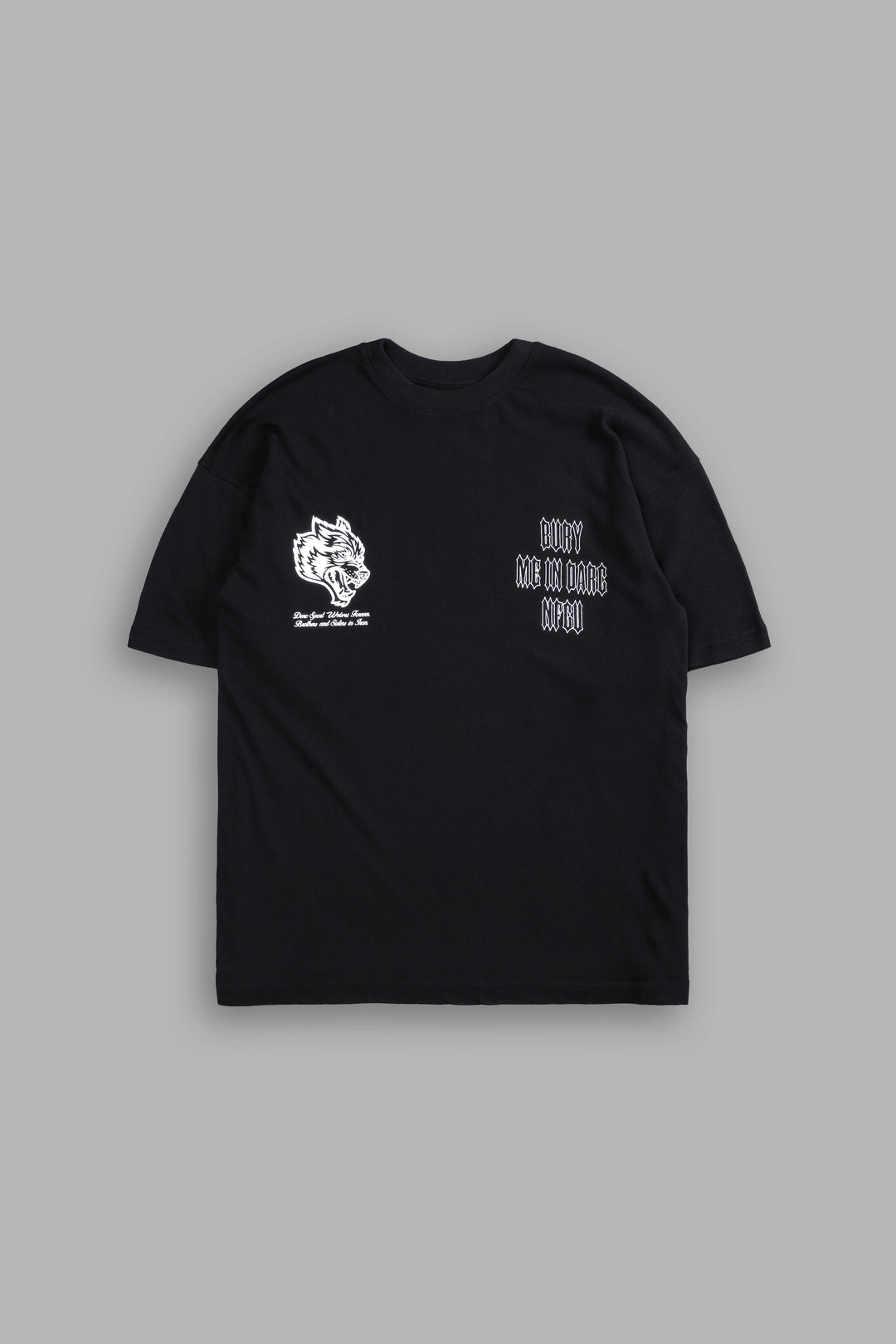 Bury Me In Darc NFGU V2 "Premium" Oversized Tee in Black/White