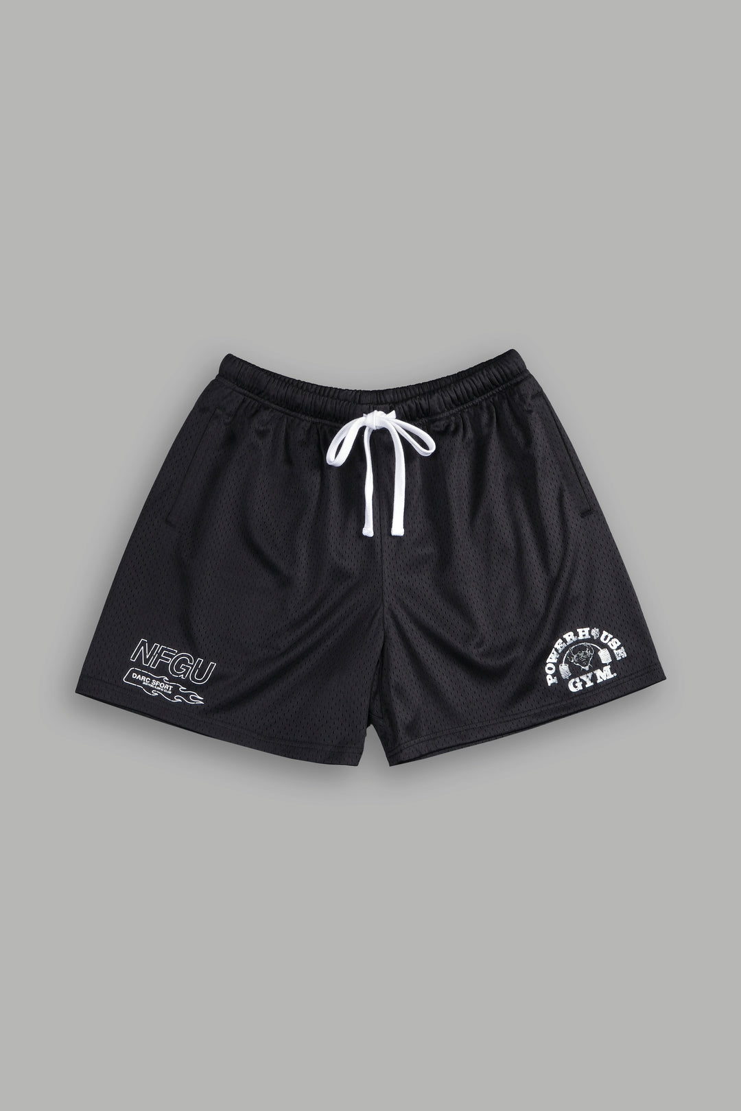 NFGU Powerhouse Mesh Shorts in Black