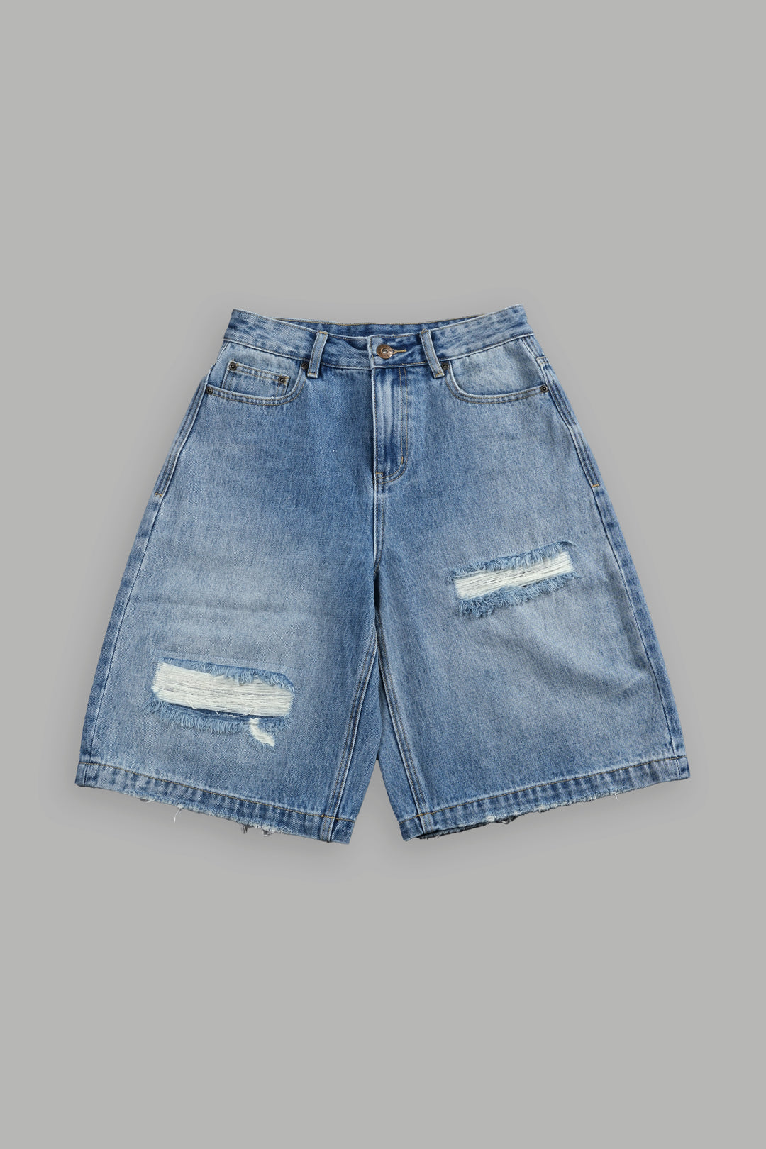 Wolf Chopper Seline Denim Shorts in Light Wash