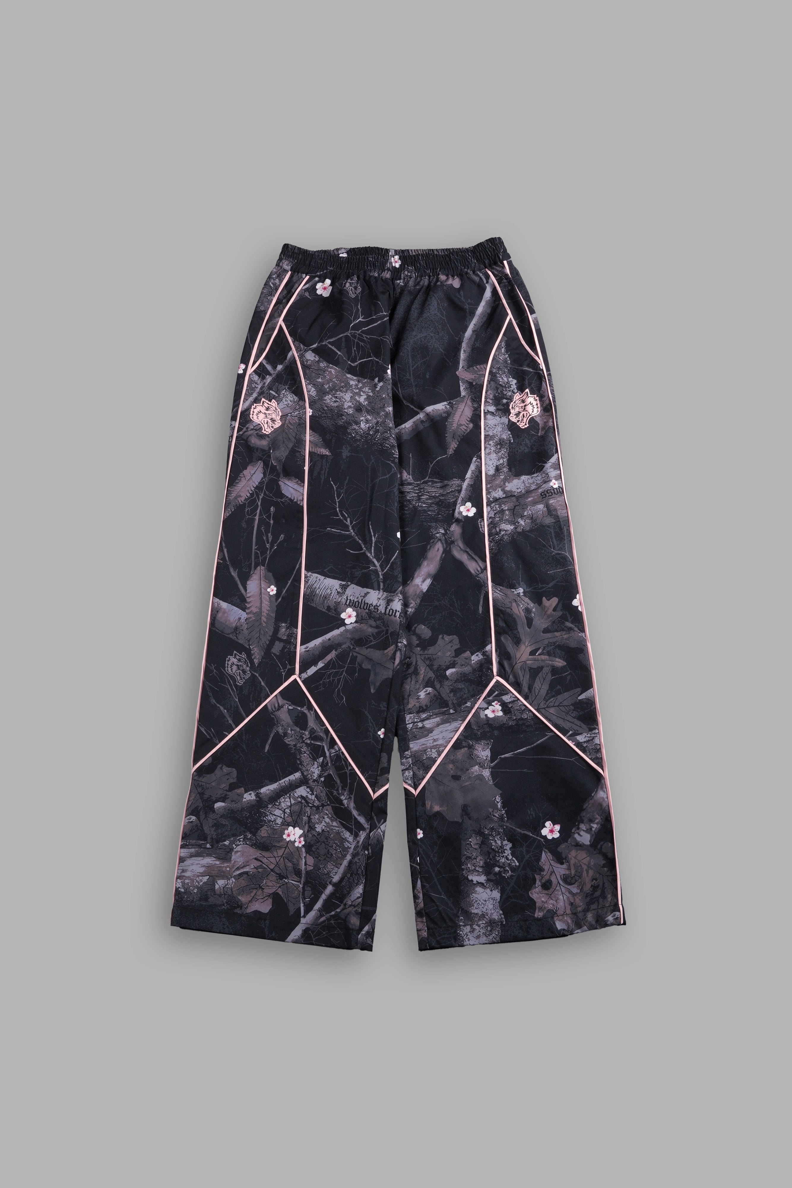 Dual Wolf Quinn Track Pants in Darc Blossom Woodland Camo/Cherry Blossom