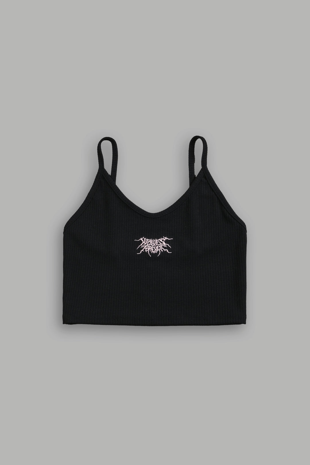 Forged From Iron Spaghetti Crop Tank in Black