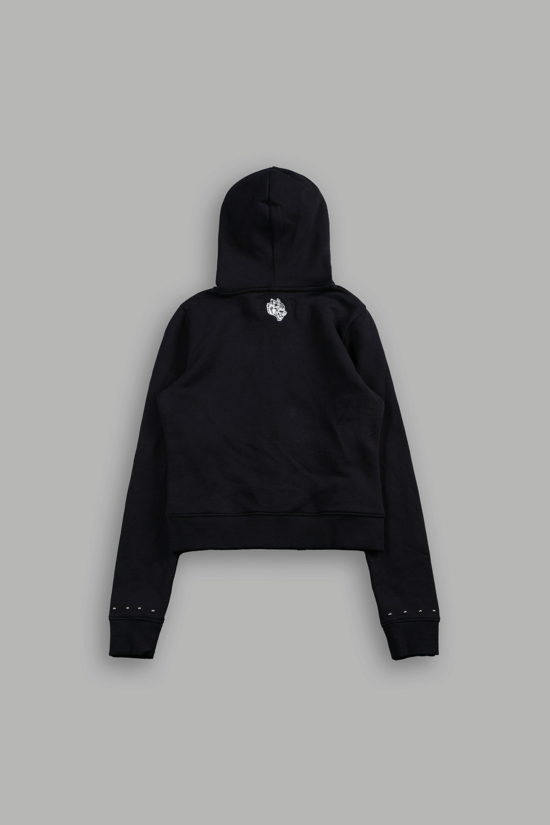 Stud Lobo Iris Zip Up Hoodie In Black