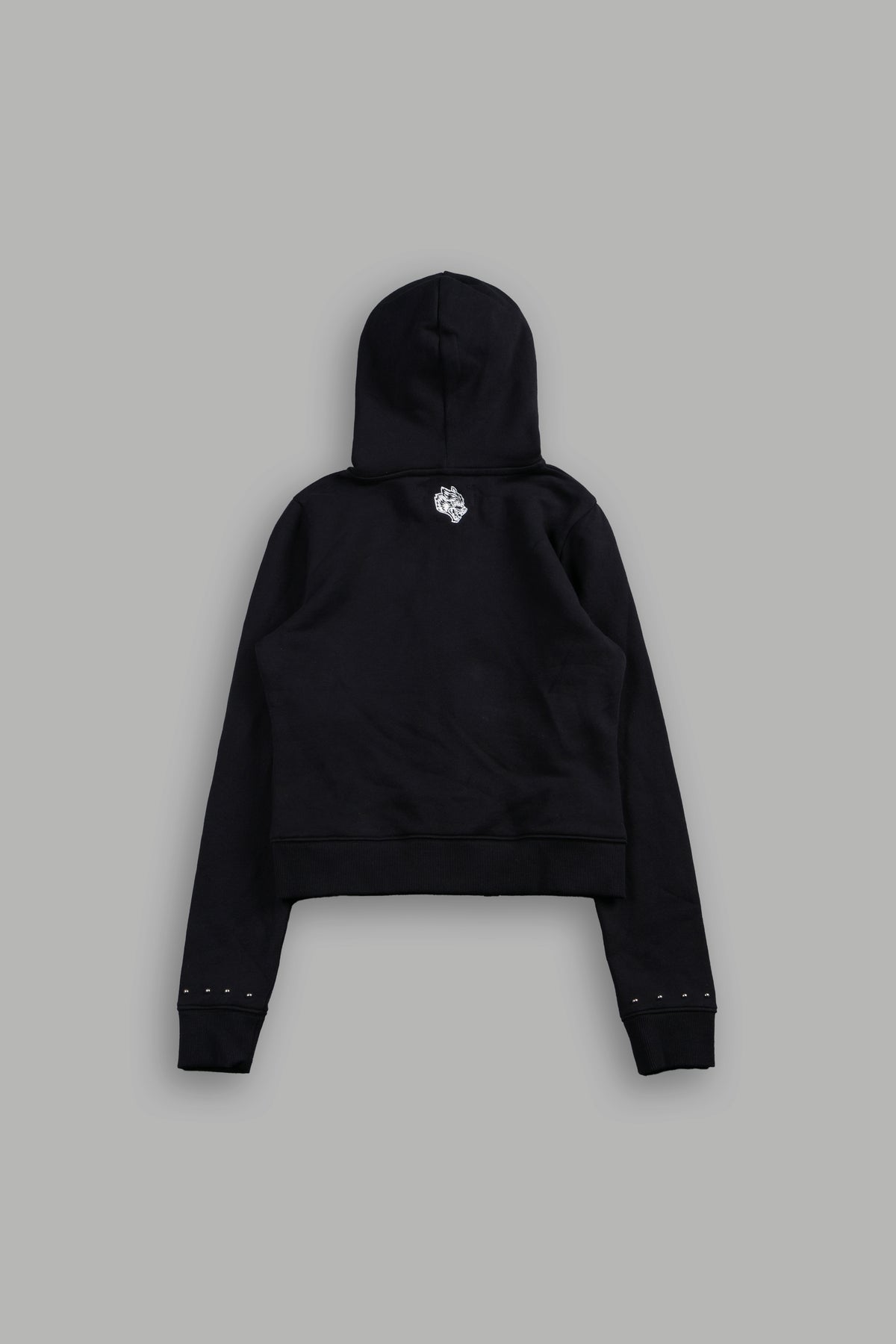 Stud Lobo Iris Zip Up Hoodie In Black