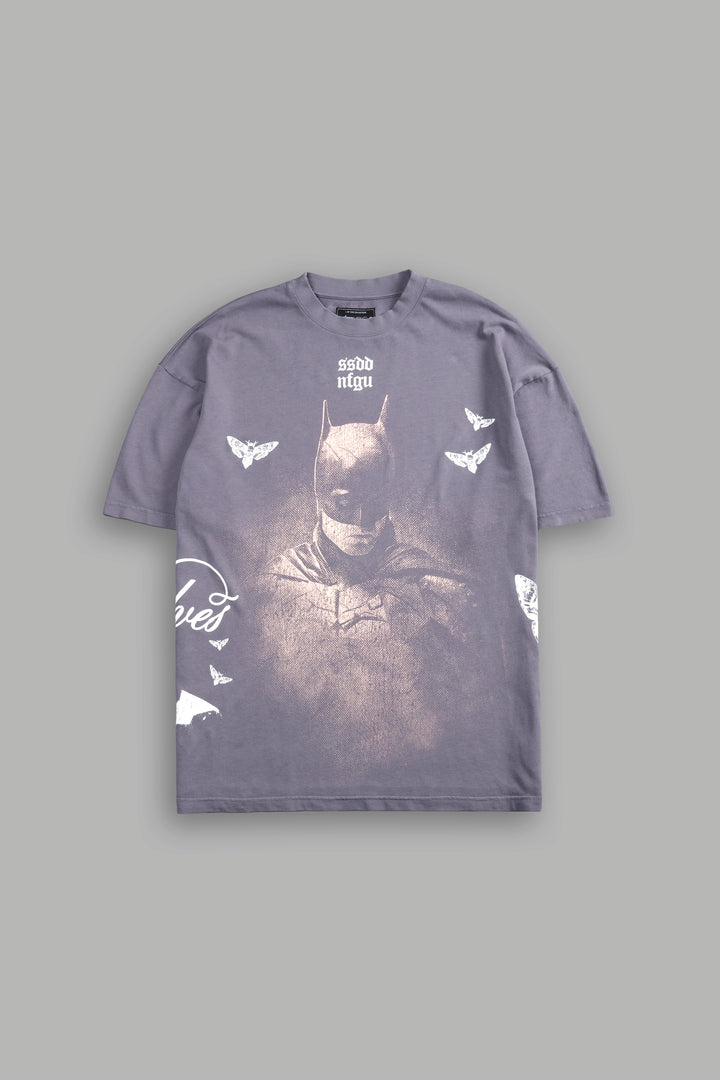 (1 OF 500) The Batman "Premium" Oversized Tee in Nirvana Gray