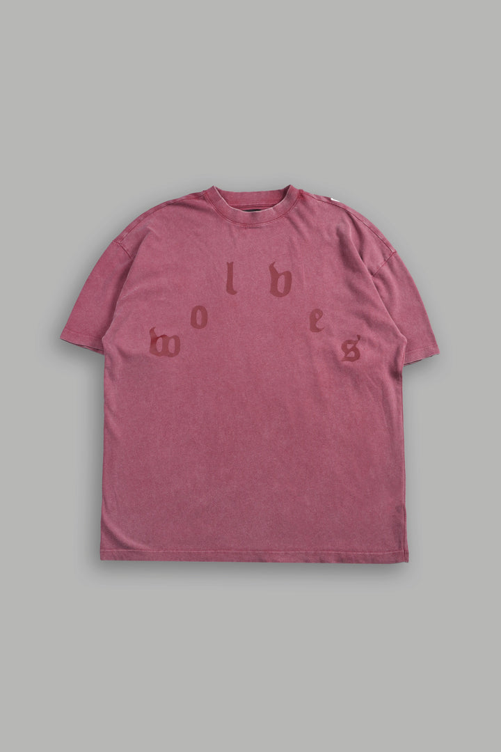 Her Prayer Premium Oversized Tee In Cherry Red