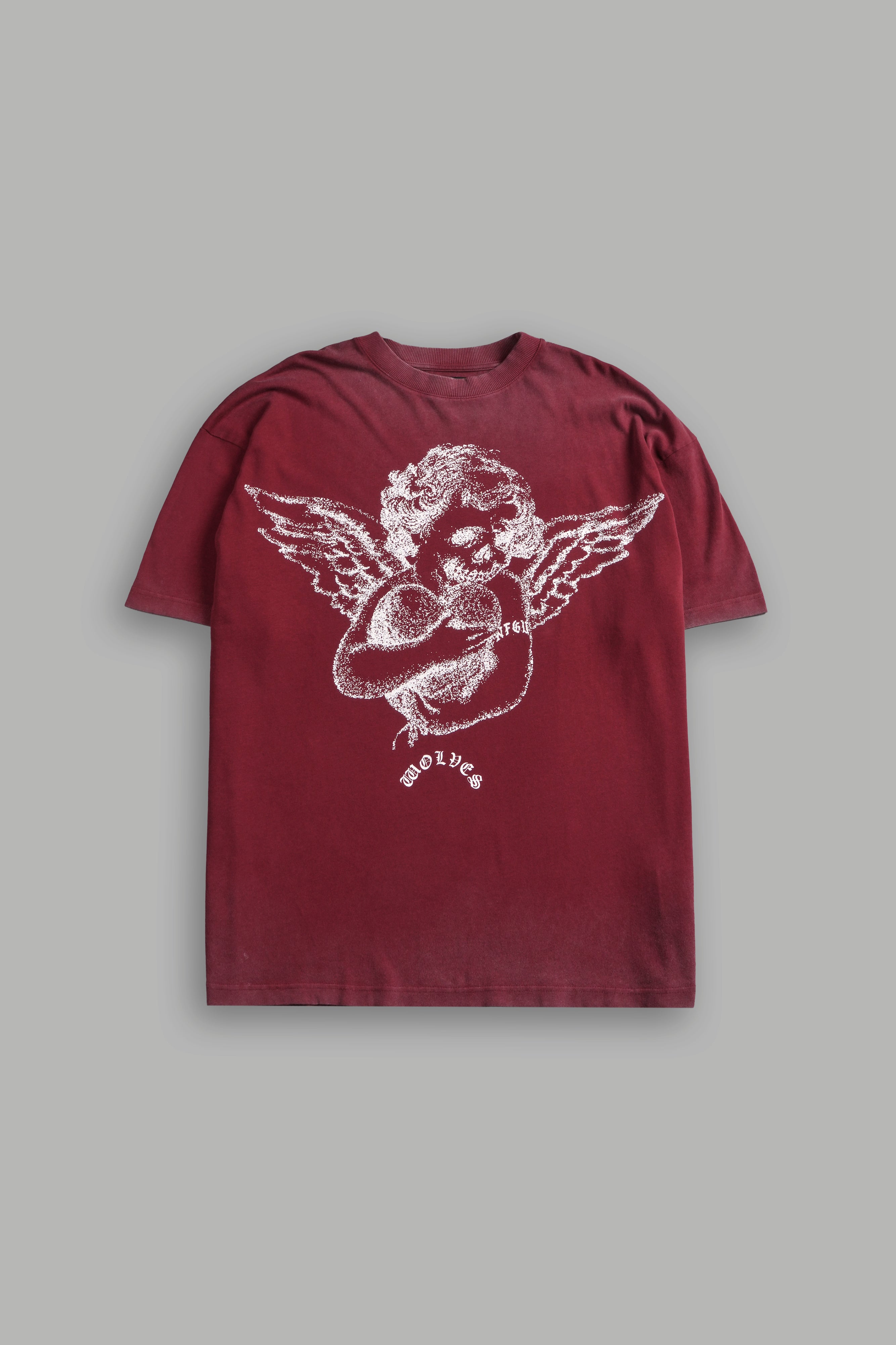 Shielded Heart Unisex "Premium" Oversized Tee in Cherry Red