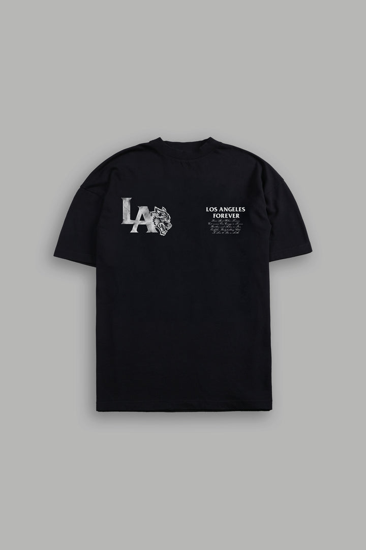 La Wolves V2 Premium Oversized Tee in Black