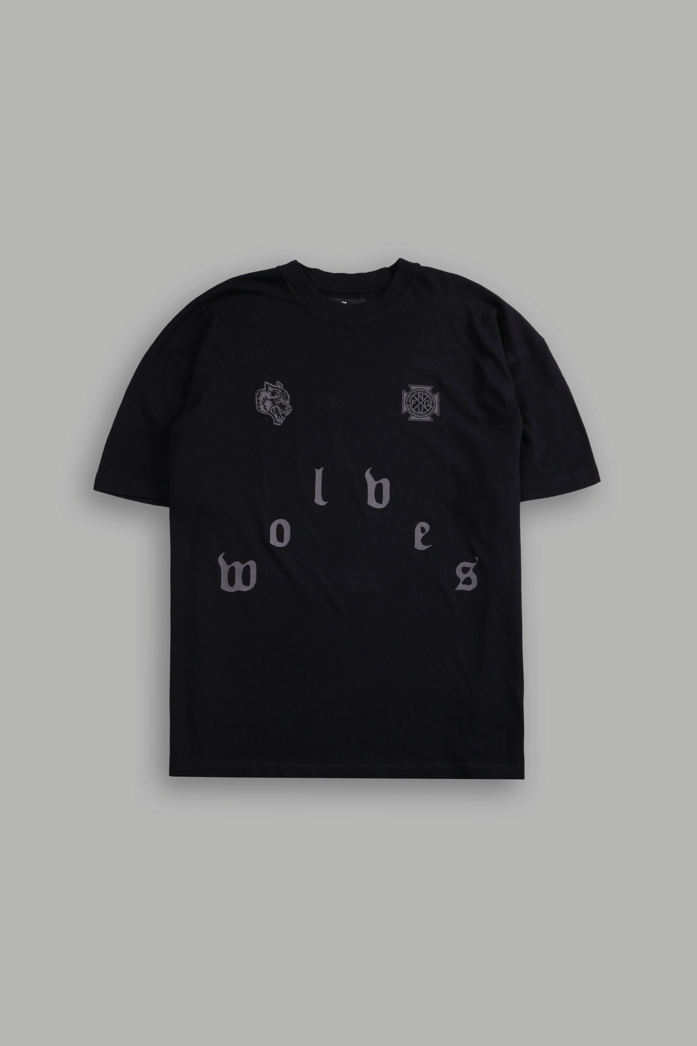 Pyramid Wolves "Premium" Oversized Tee in Black