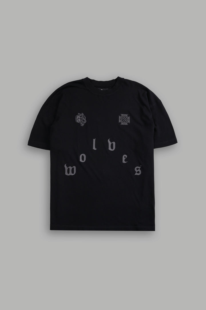 Pyramid Wolves "Premium" Oversized Tee in Black