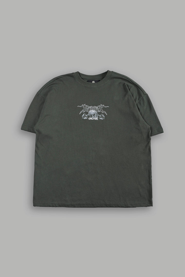 Wolves Bodybuilding Club Premium Tee In Green Ivy
