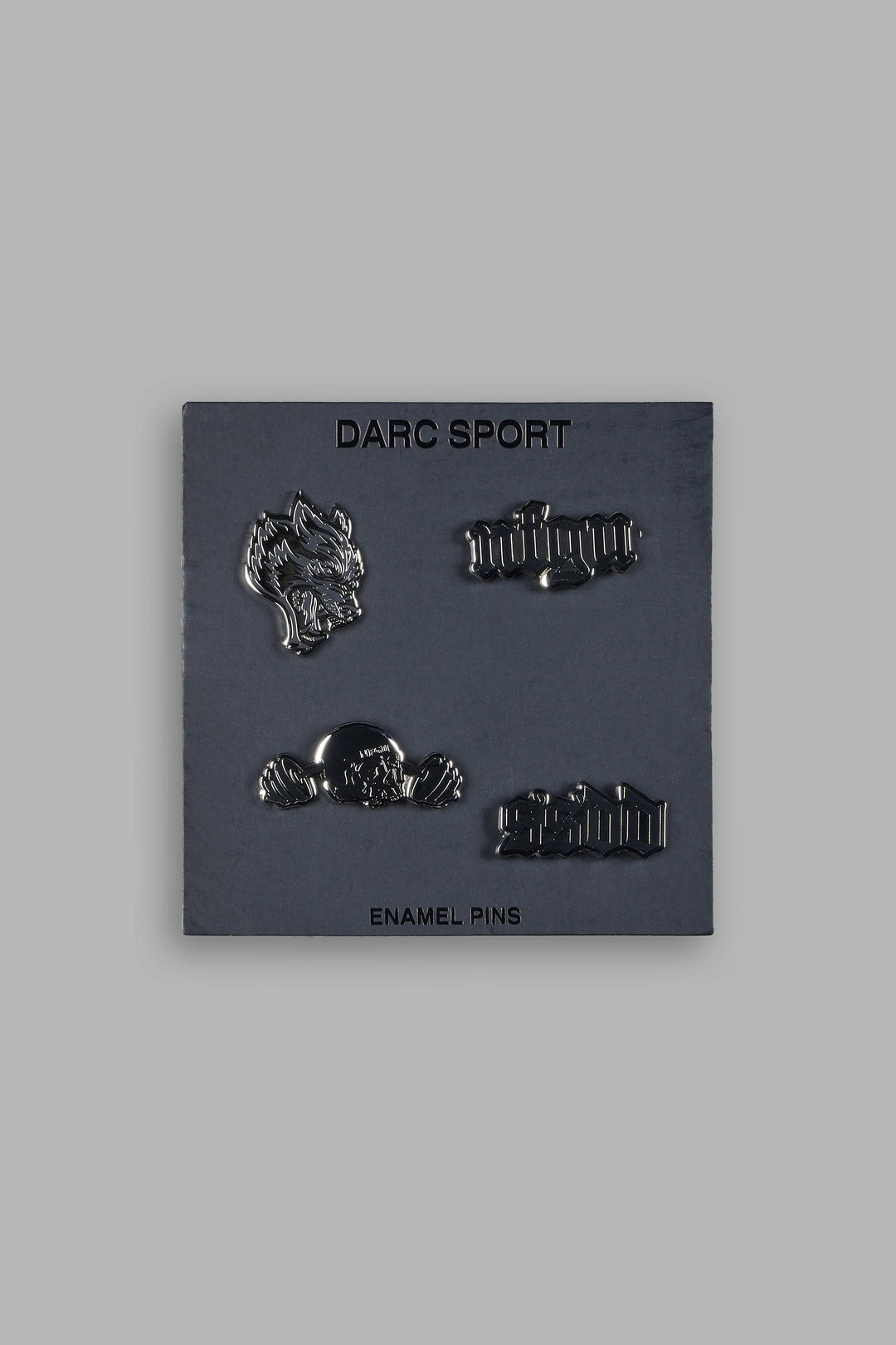 Our Core Epoxy / Enamel Pin 4 Pack In Silver/Black