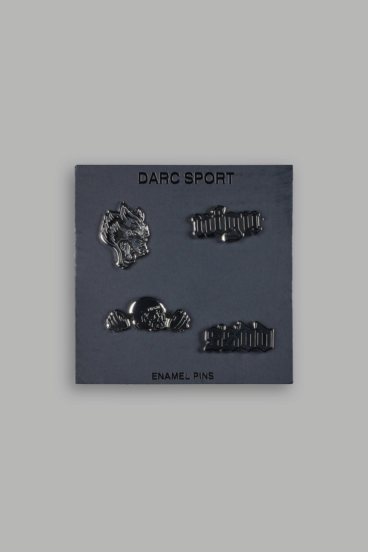 Our Core Epoxy / Enamel Pin 4 Pack In Silver/Black