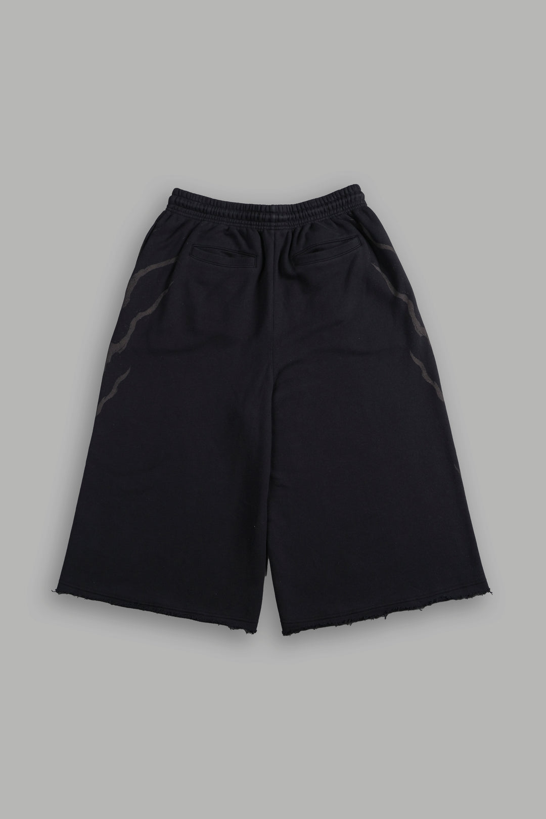 Darc Infernal Oversized Omen Cropped Sweat Pants in Black