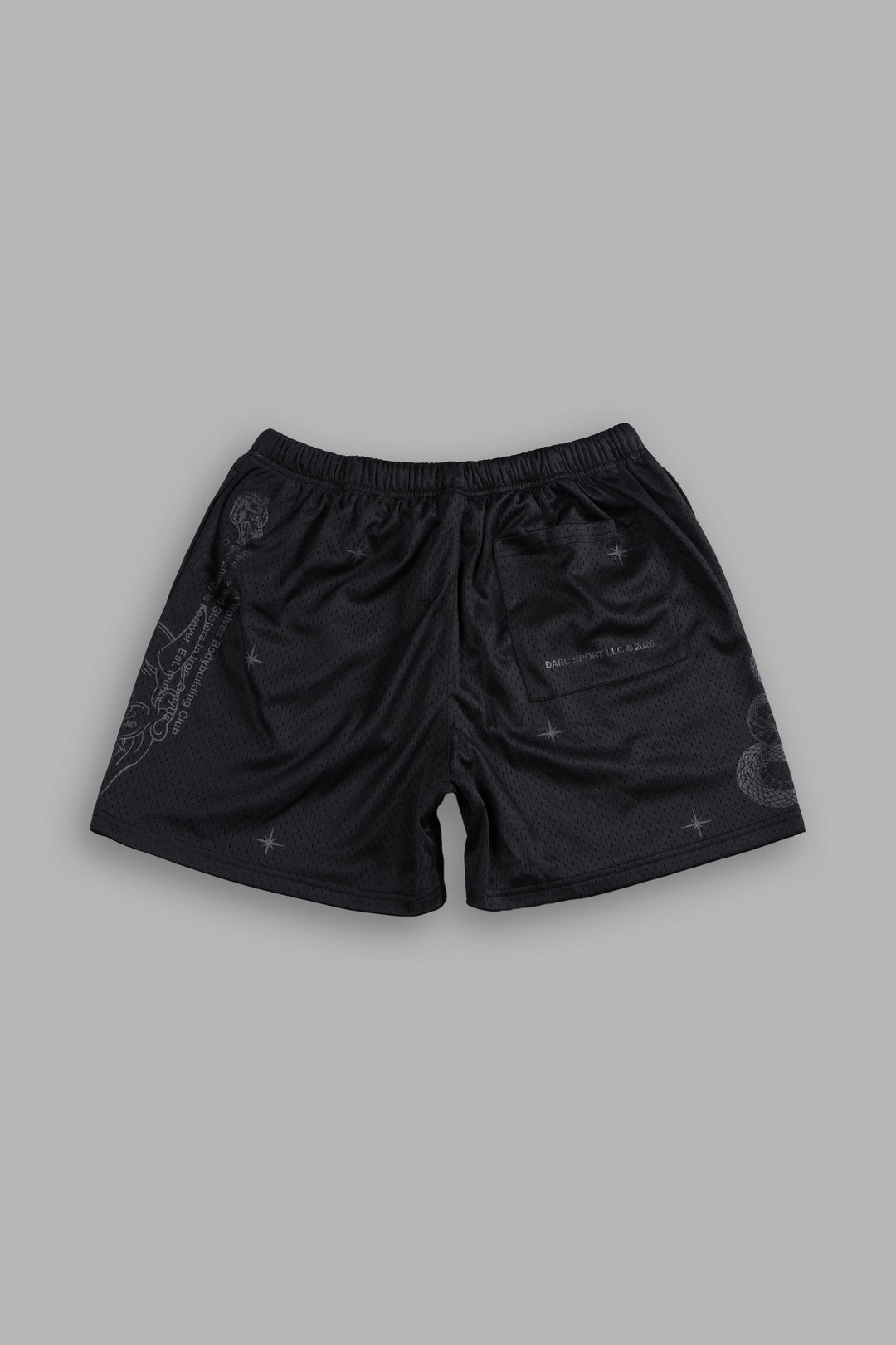 Oni Wolves Mesh Shorts in Black