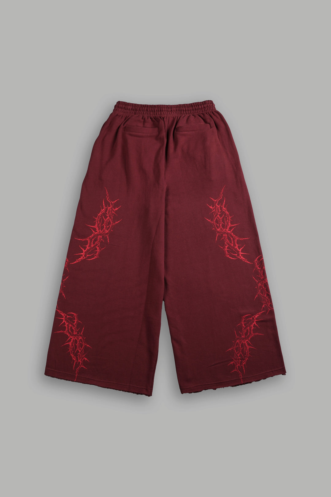 Thorns Oversized Omen Sweat Pants in Oxblood