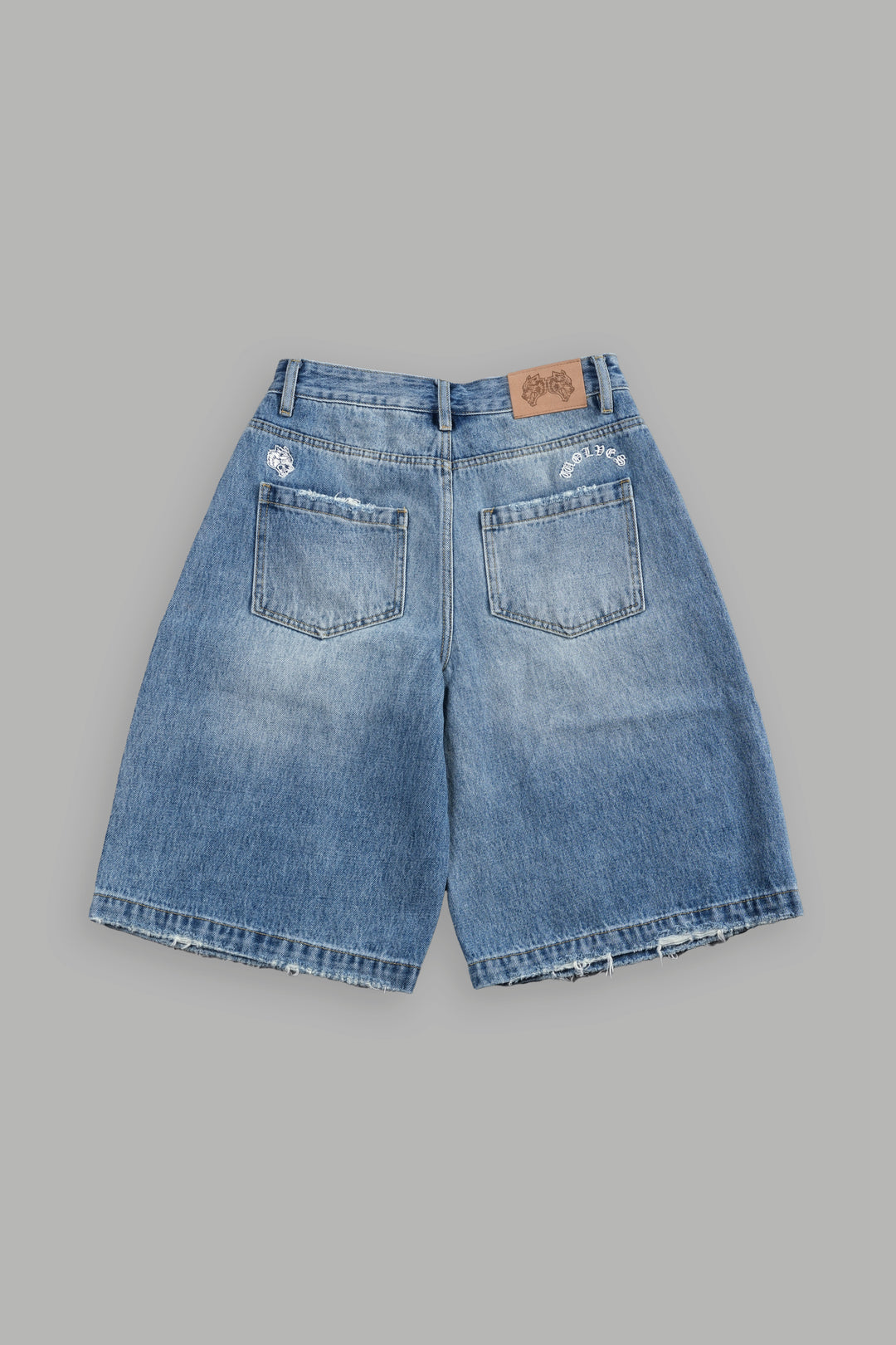 Wolf Chopper Seline Denim Shorts in Light Wash