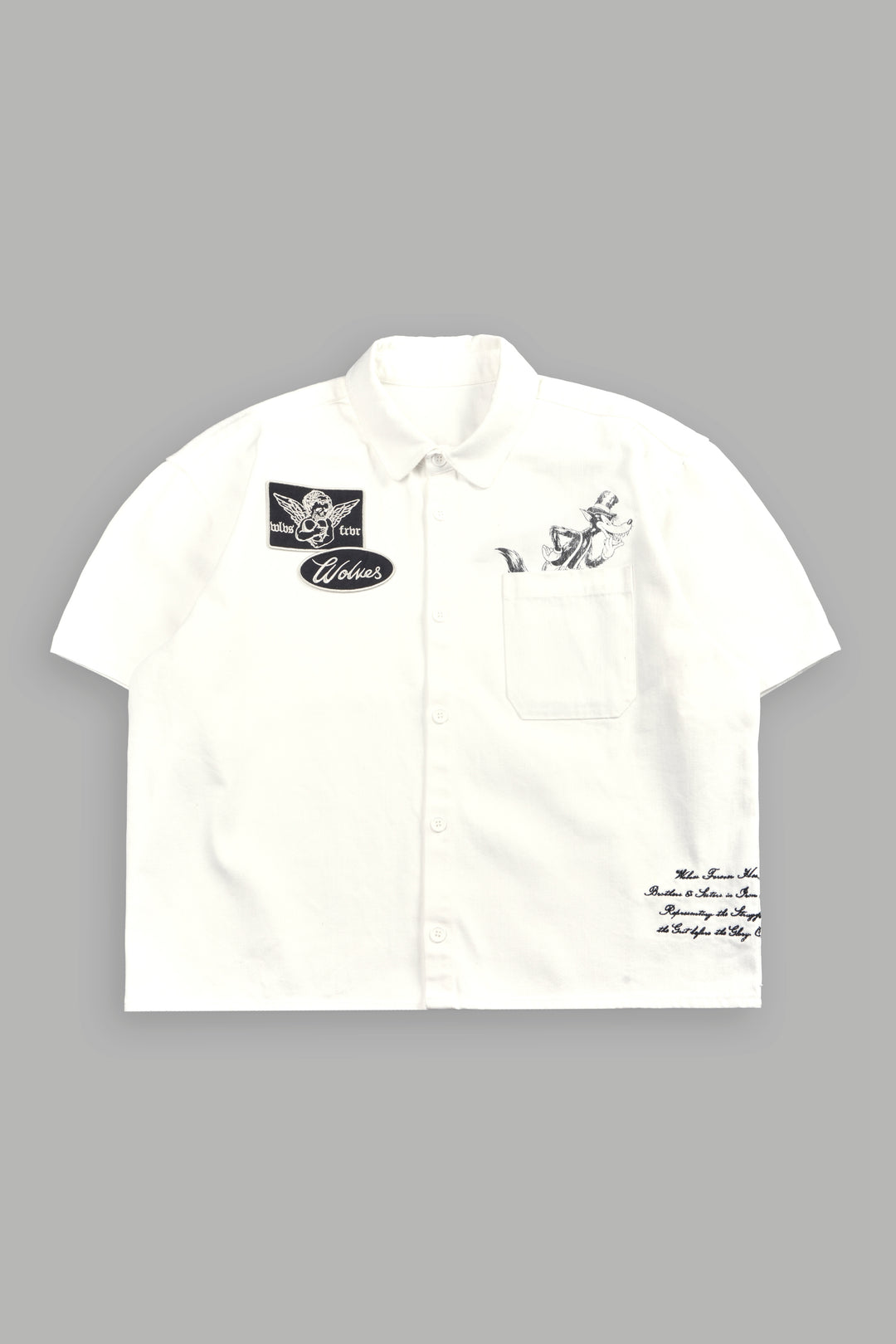 Big Bad Wolf Vinny Button Up Shirt in Cream