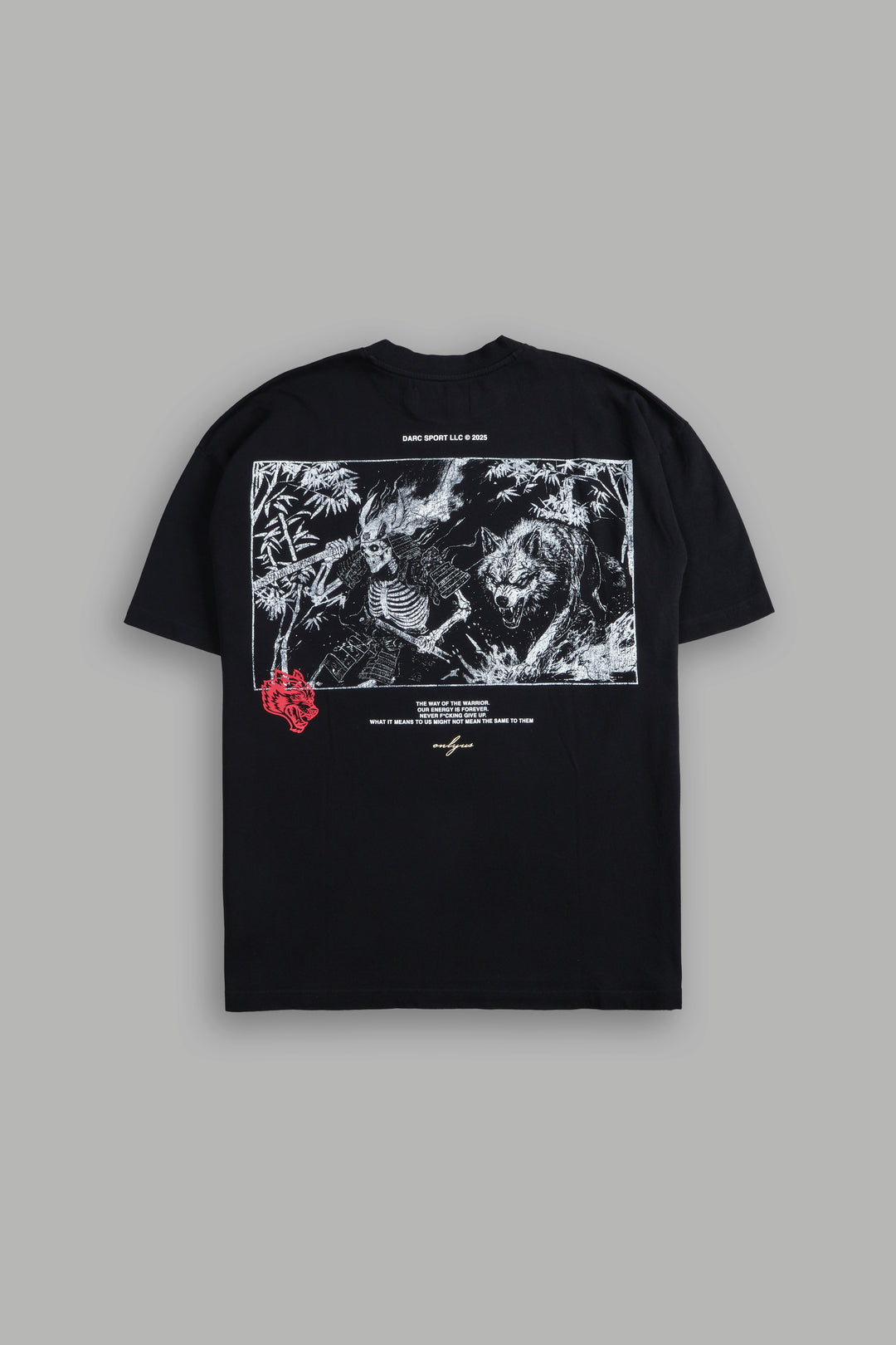 Wolves Scroll "Premium" Oversized Tee in Black