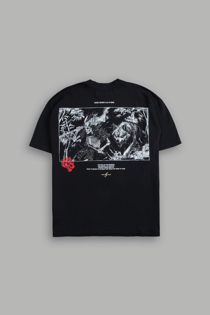 Wolves Scroll "Premium" Oversized Tee in Black
