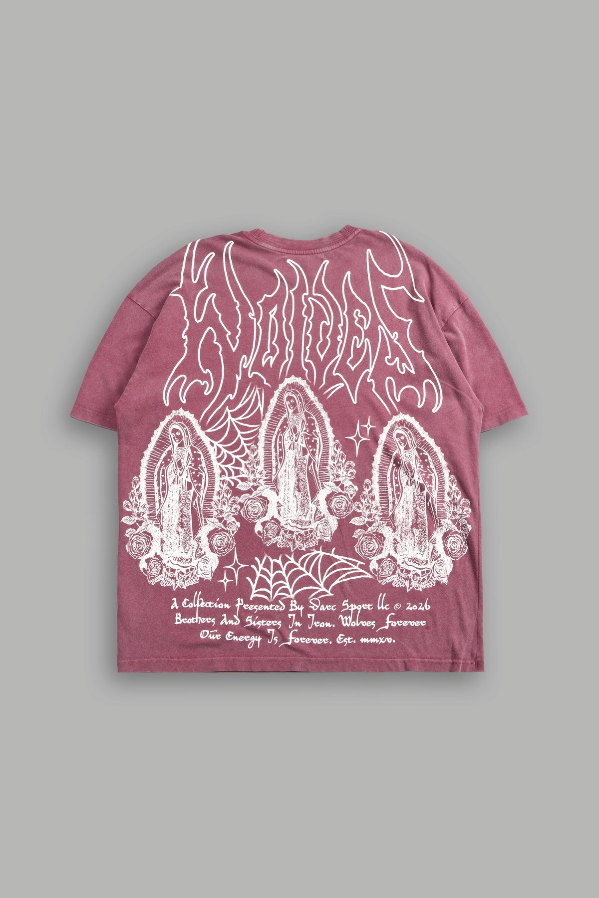 Her Prayer Premium Oversized Tee In Cherry Red