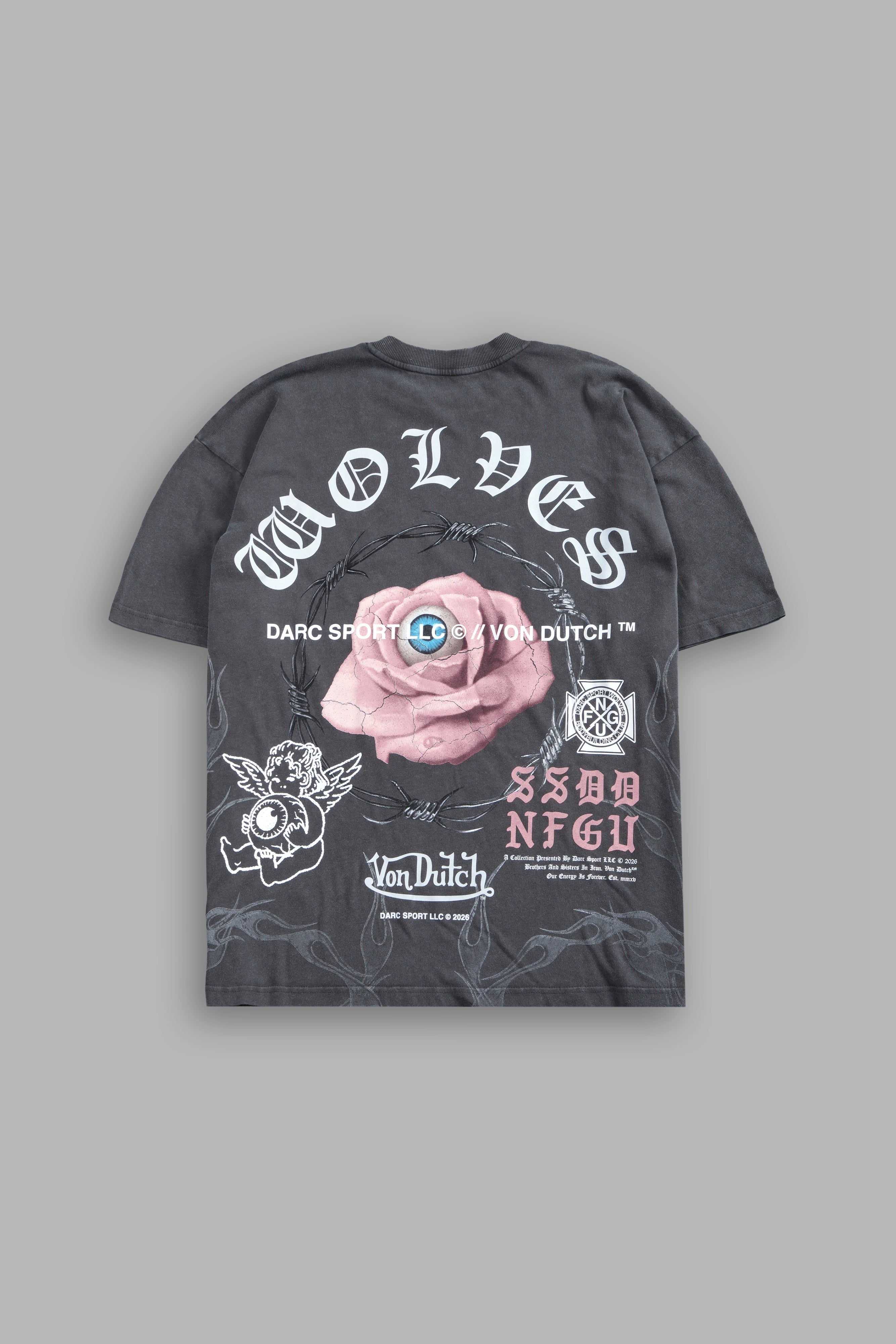 Eye Of The Beholder V2 Premium Oversized Tee in Wolf Gray