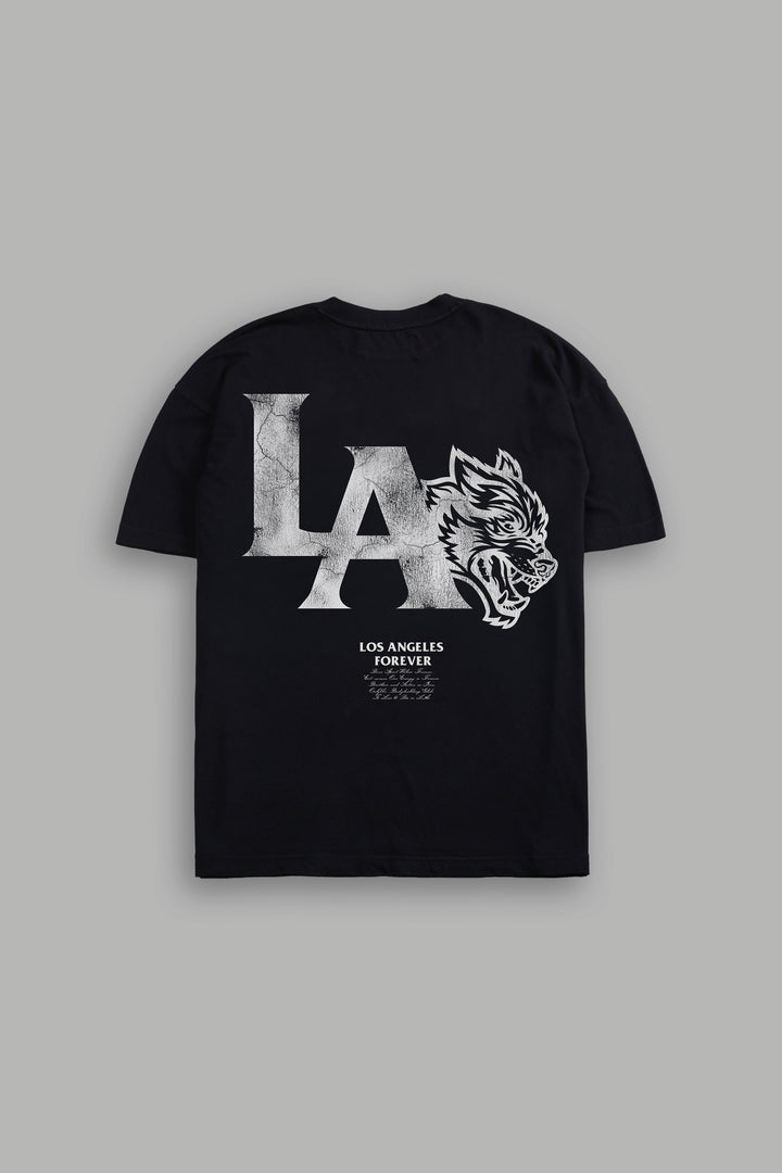 La Wolves V2 Premium Oversized Tee in Black