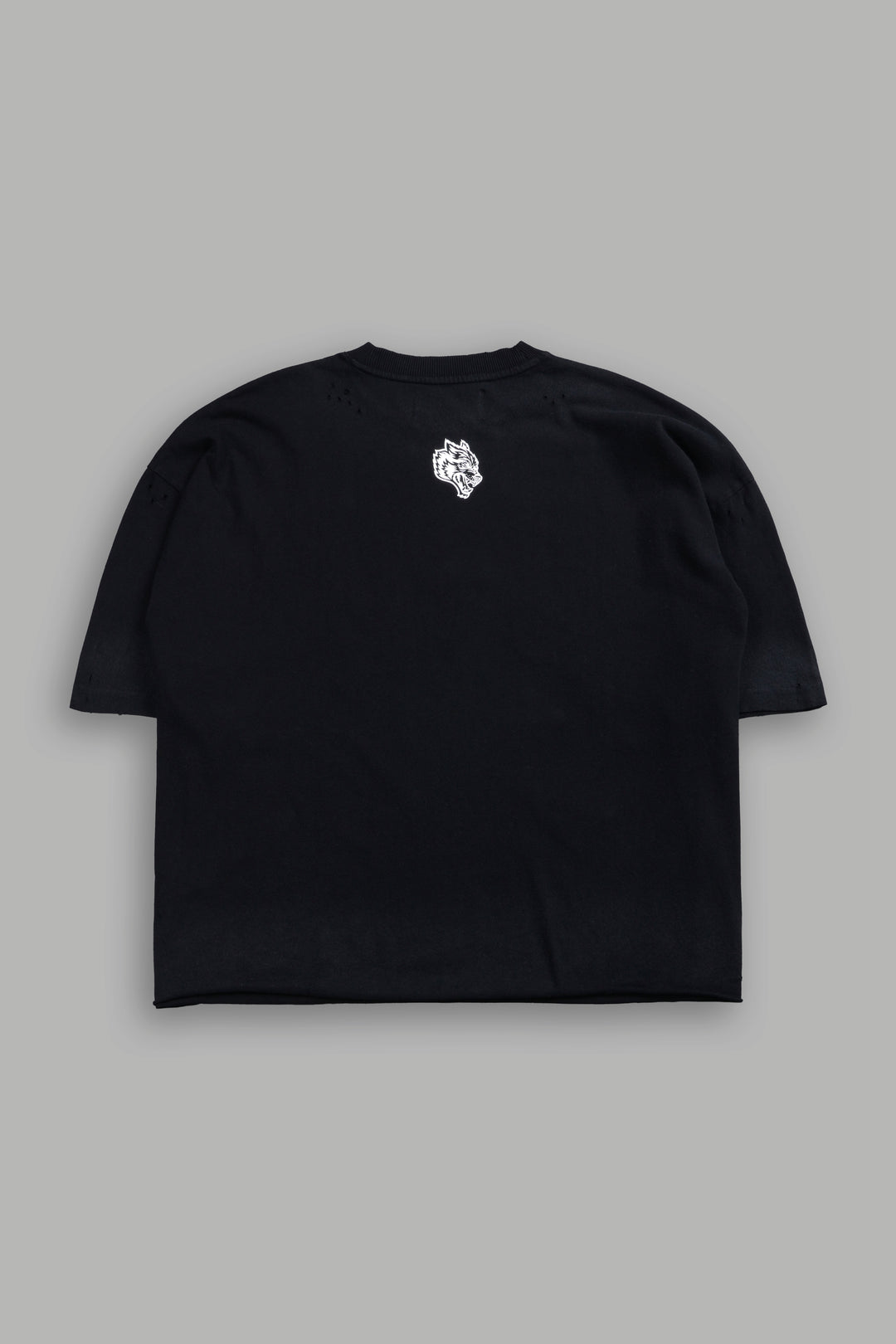 Hell is Real Distressed Grunge "Box Cut" Tee V2 in Black Drift Wash