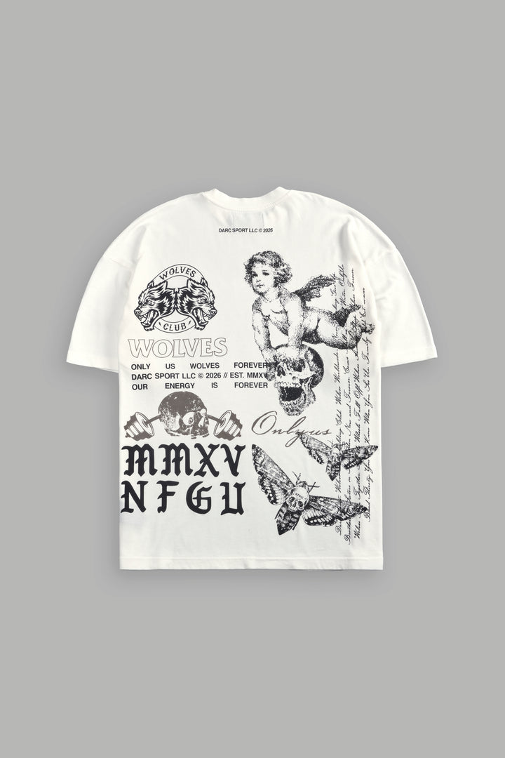 Hollow Virtue "Premium" Oversized Tee in Cream