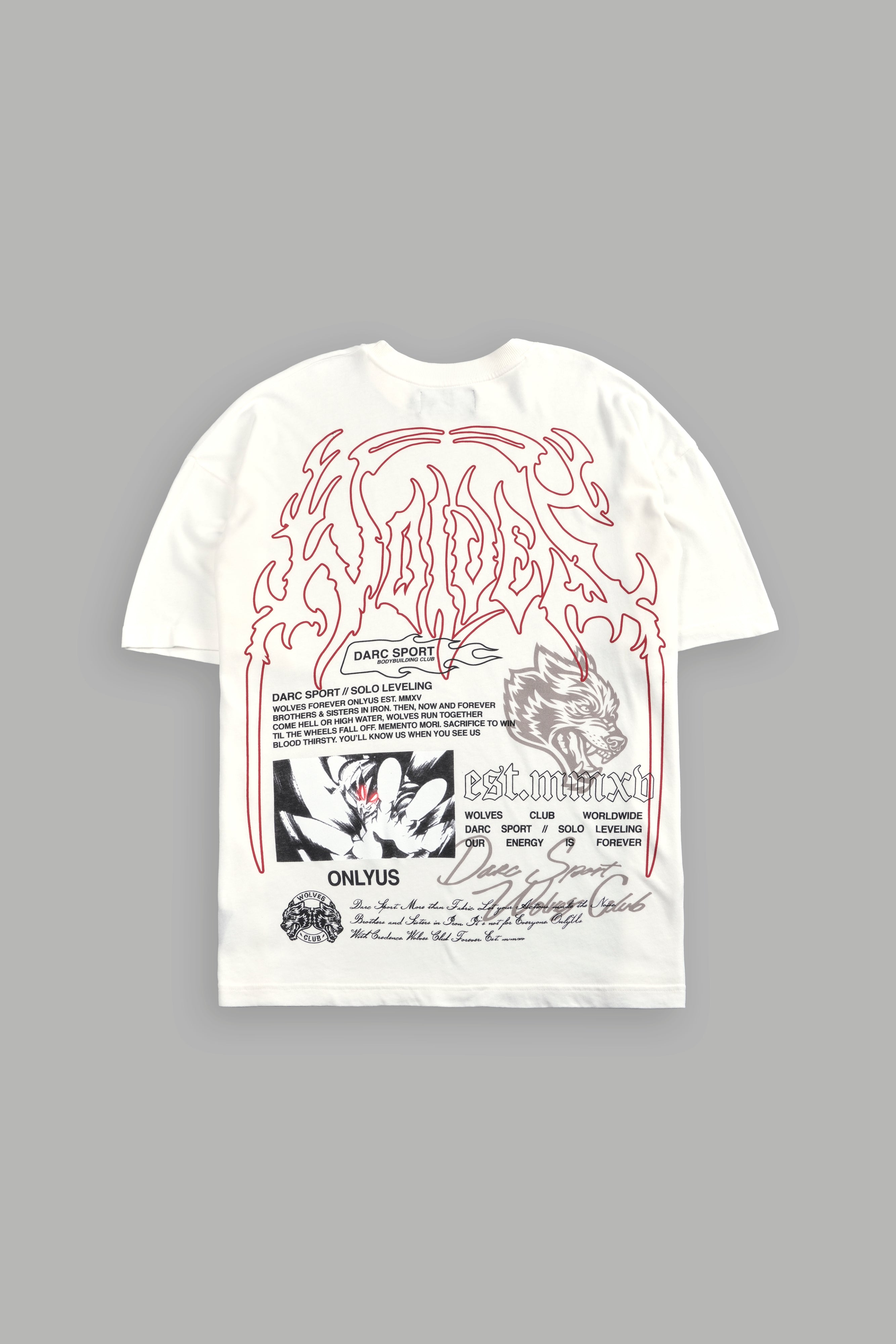 Ant King "Premium" Oversized Tee in Cream