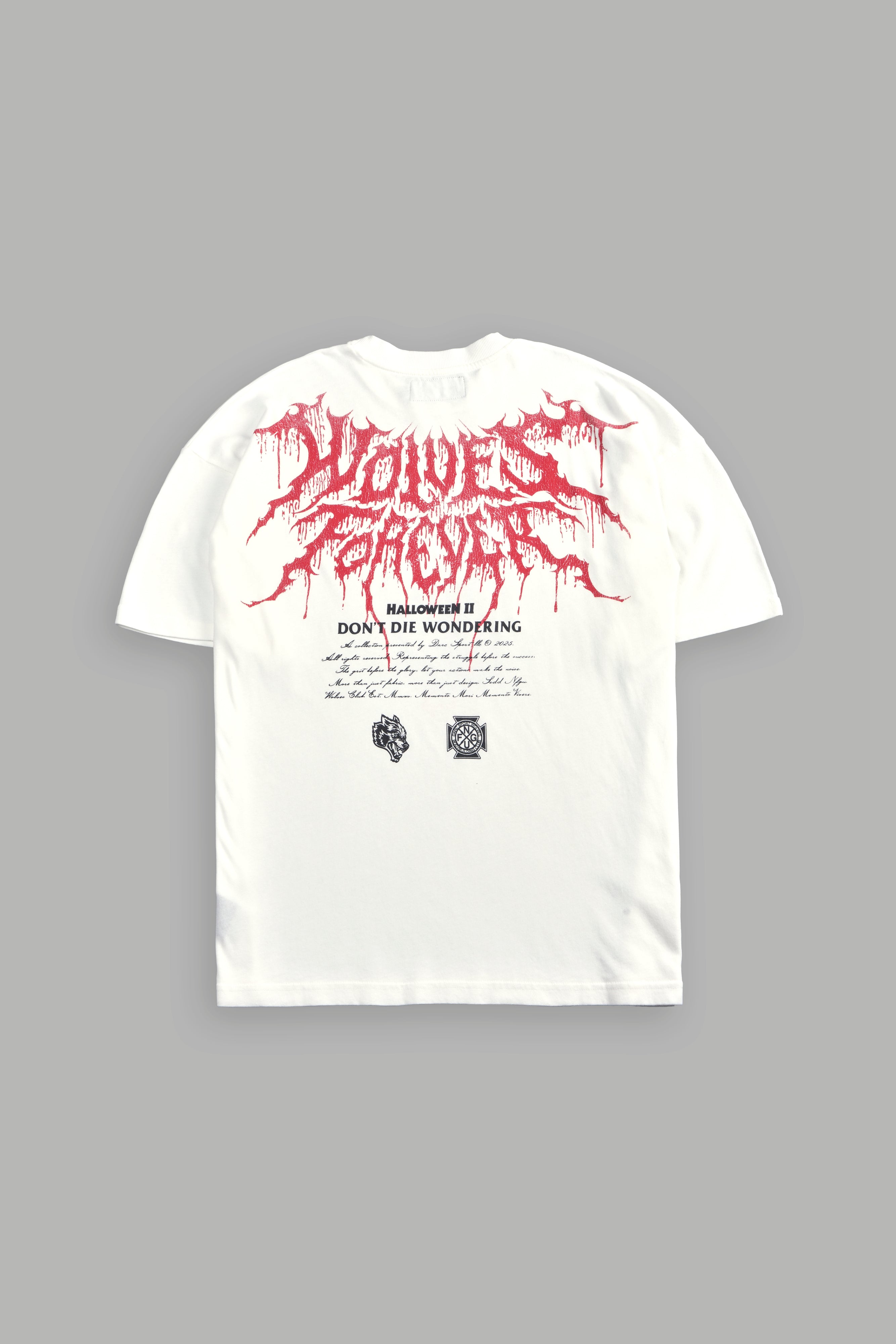 Watch Your Back "Premium" Oversized Tee in Cream