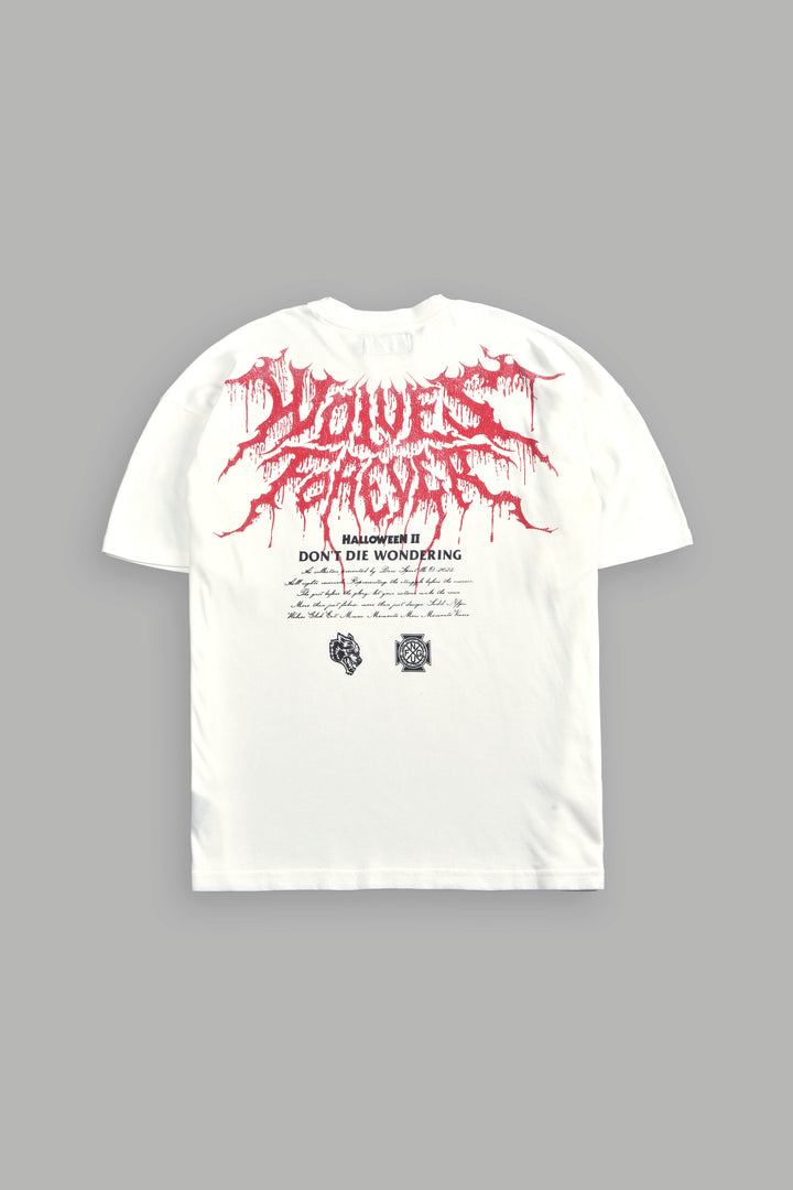 Watch Your Back "Premium" Oversized Tee in Cream