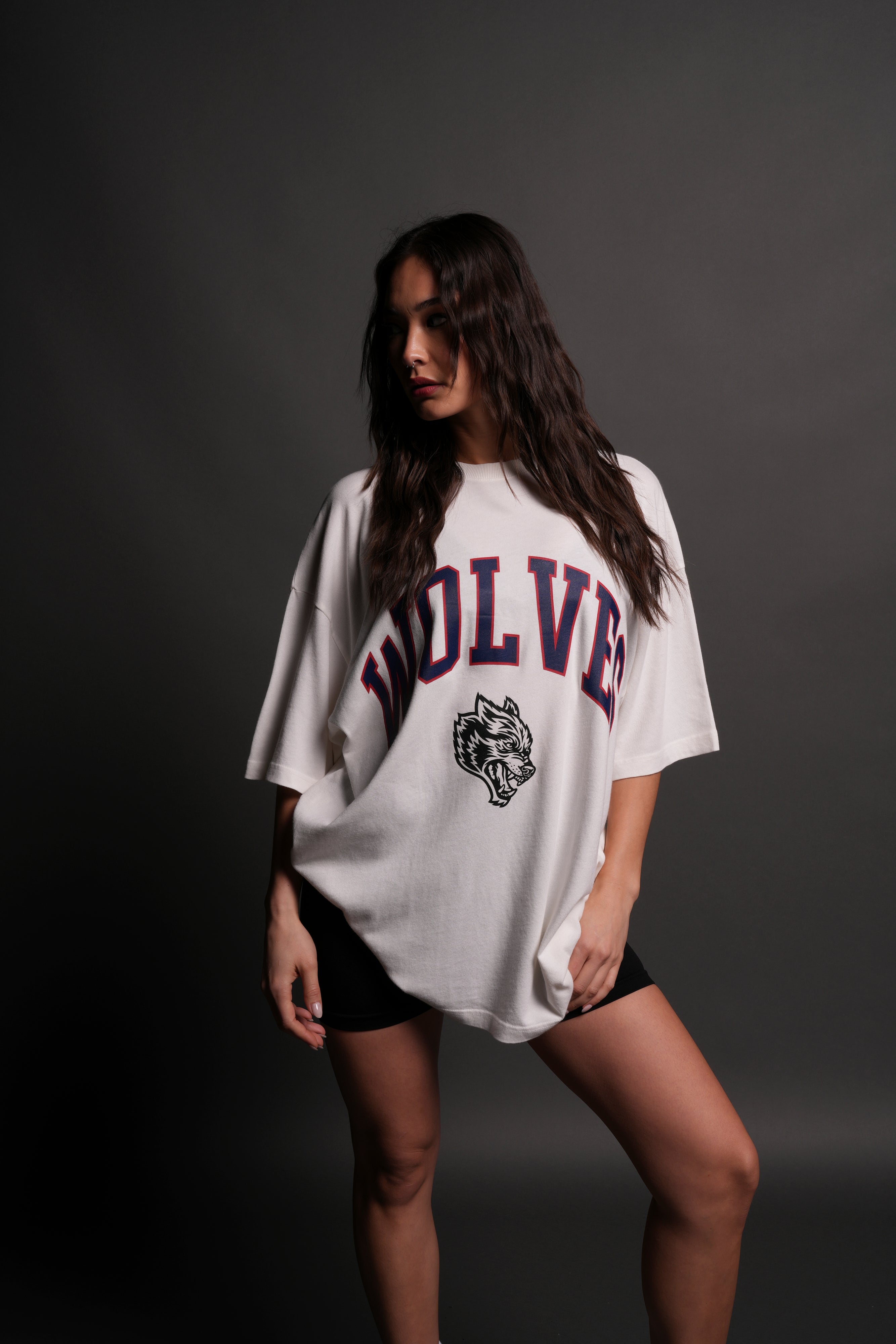 Loyalty "Premium" Oversized Unisex Tee in Cream/Maroon