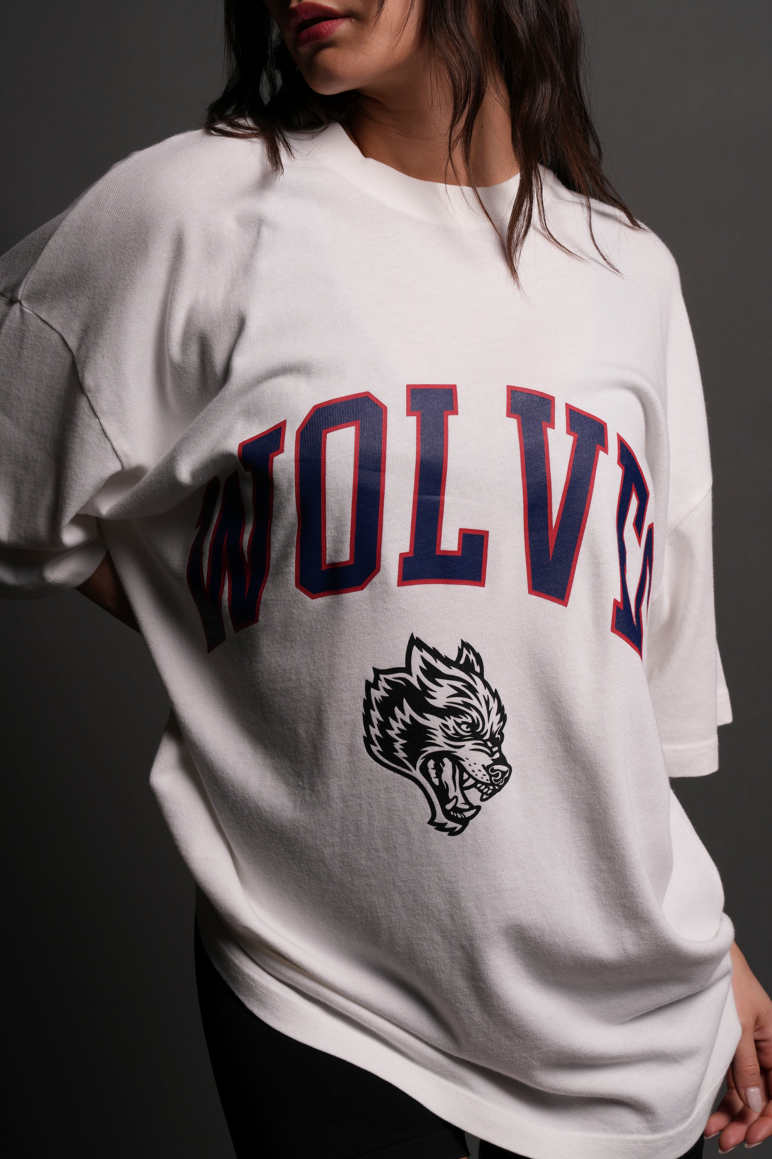 Loyalty "Premium" Oversized Unisex Tee in Cream/Maroon