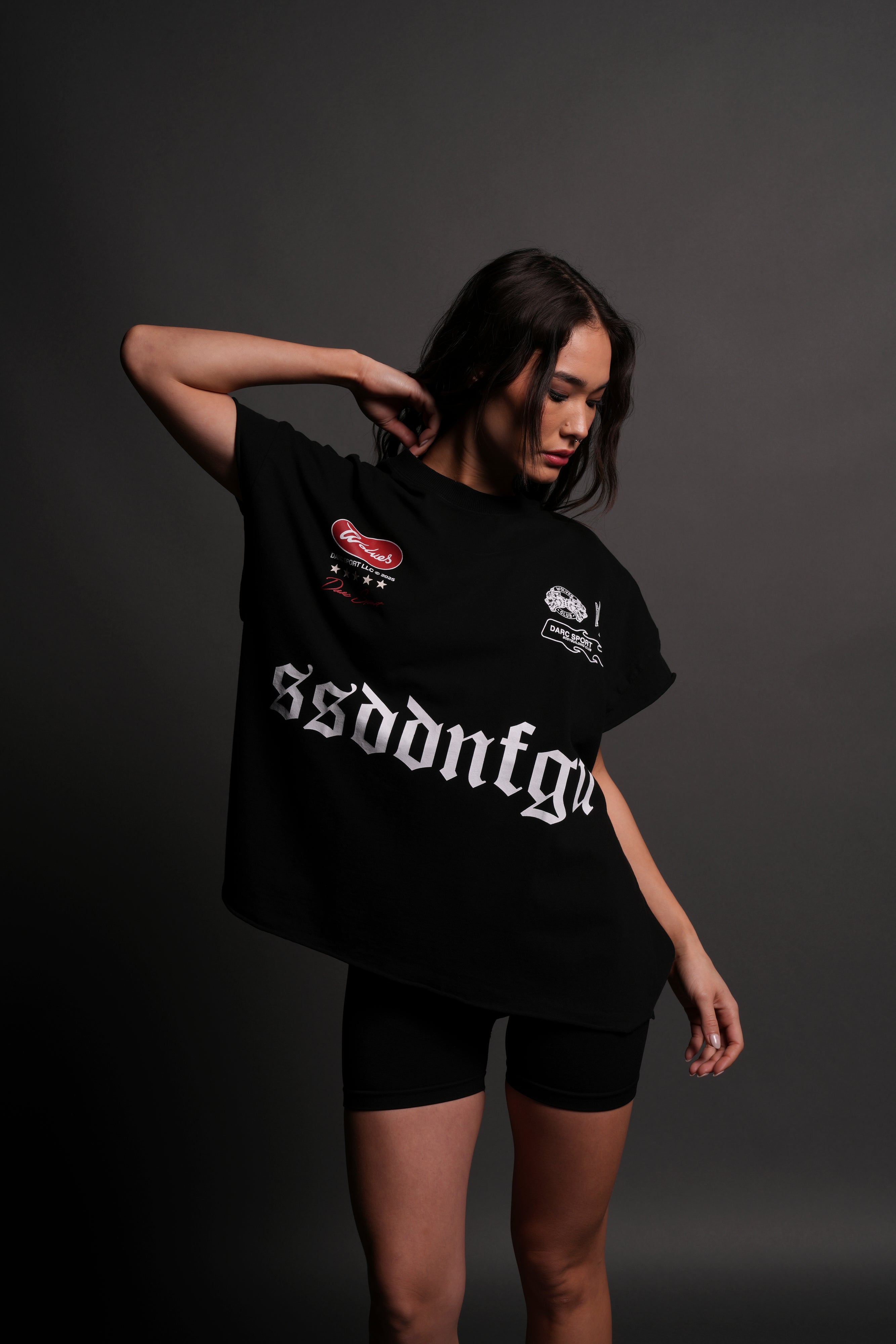 Us Forever Grunge Cut-Off Tee in Black