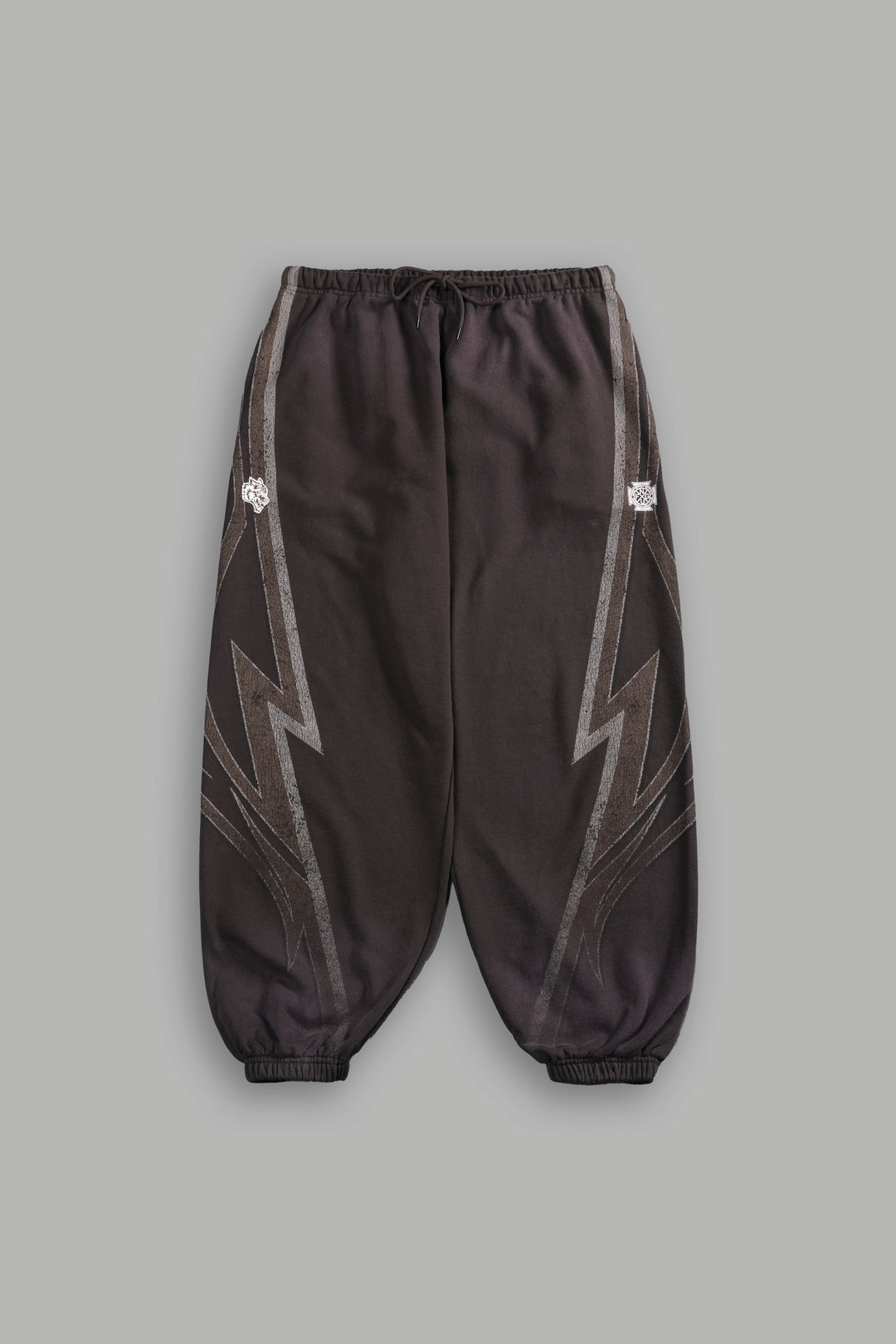 Real Recognize Real Unisex Lounger Sweat Pants in Darc Brown Drift Wash