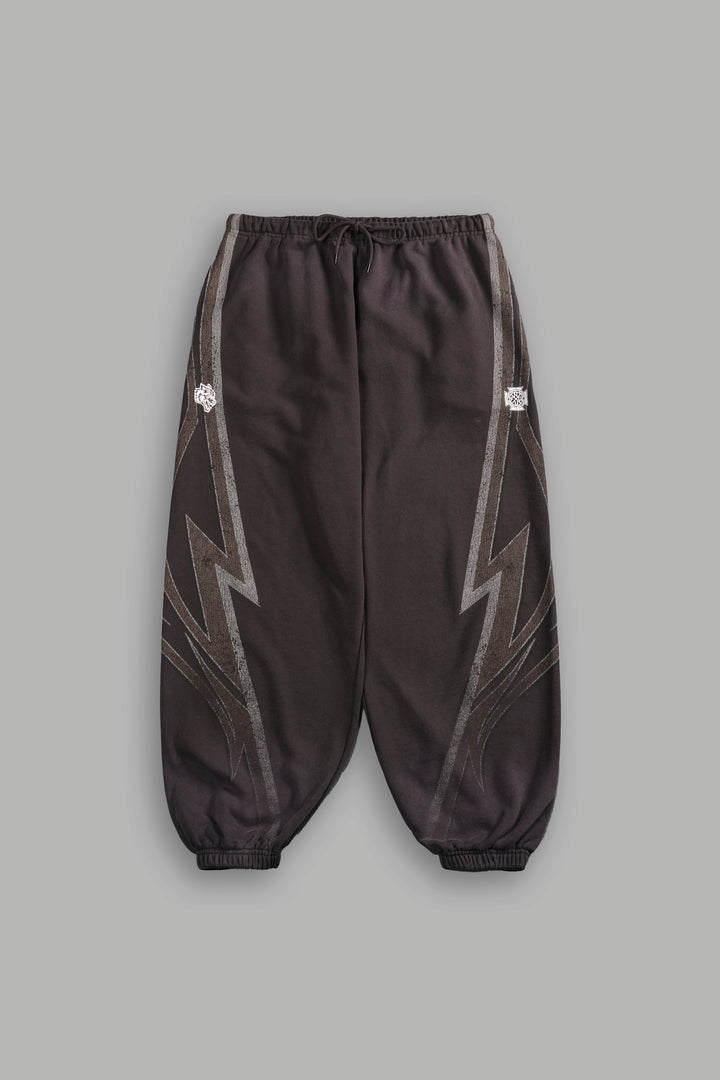 Real Recognize Real Unisex Lounger Sweat Pants in Darc Brown Drift Wash